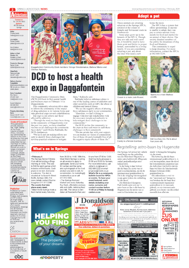 Springs Advertiser 02 February 2024 page 2
