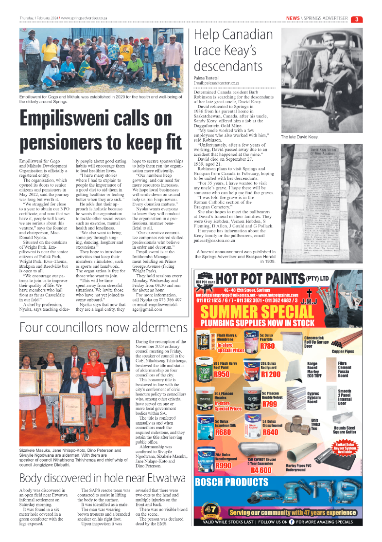 Springs Advertiser 02 February 2024 page 3
