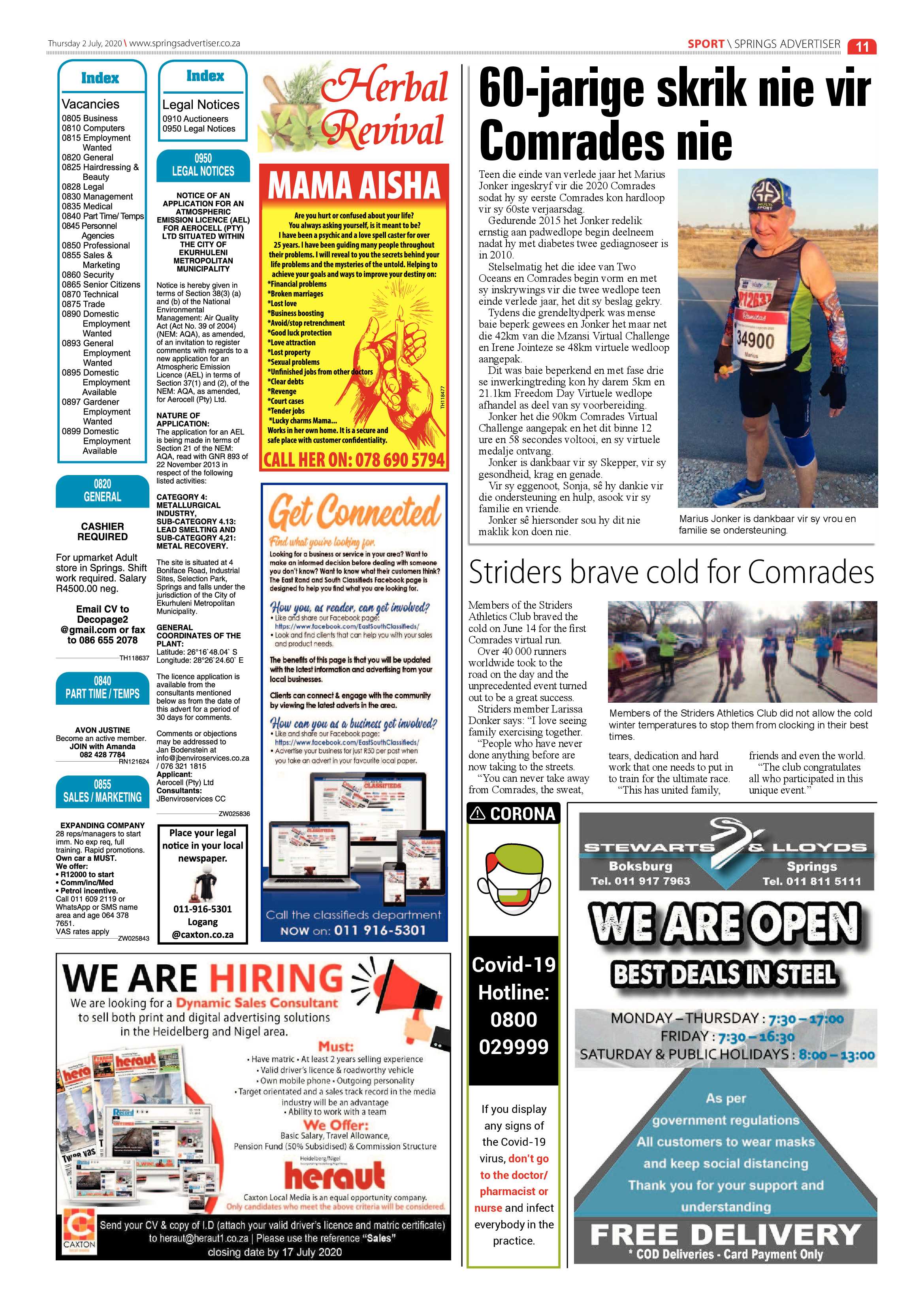 Springs Advertiser 02 June 2020 page 11