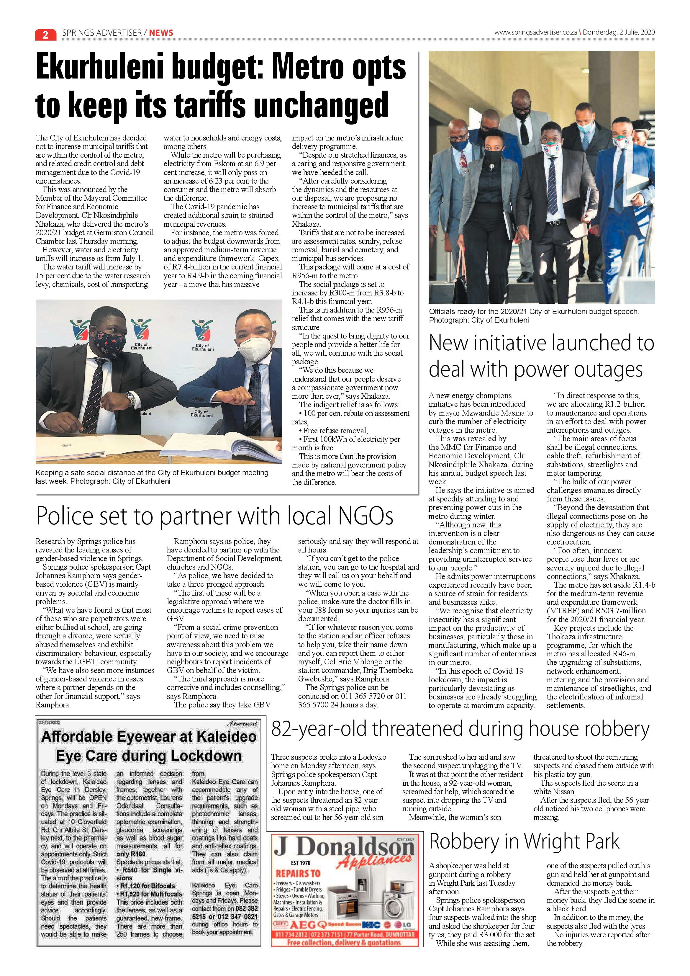 Springs Advertiser 02 June 2020 page 2