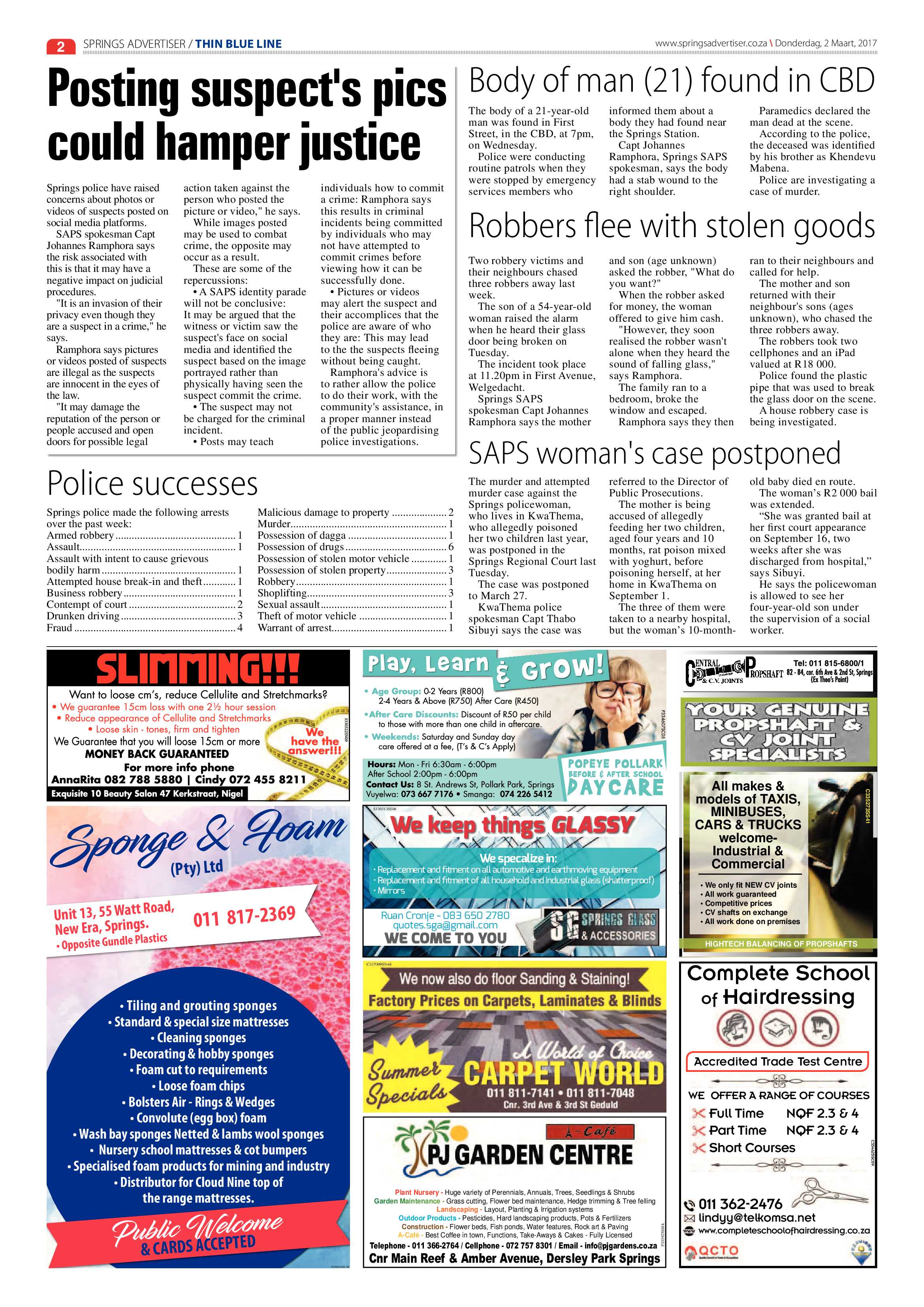 Springs Advertiser 02 March 2017 page 2