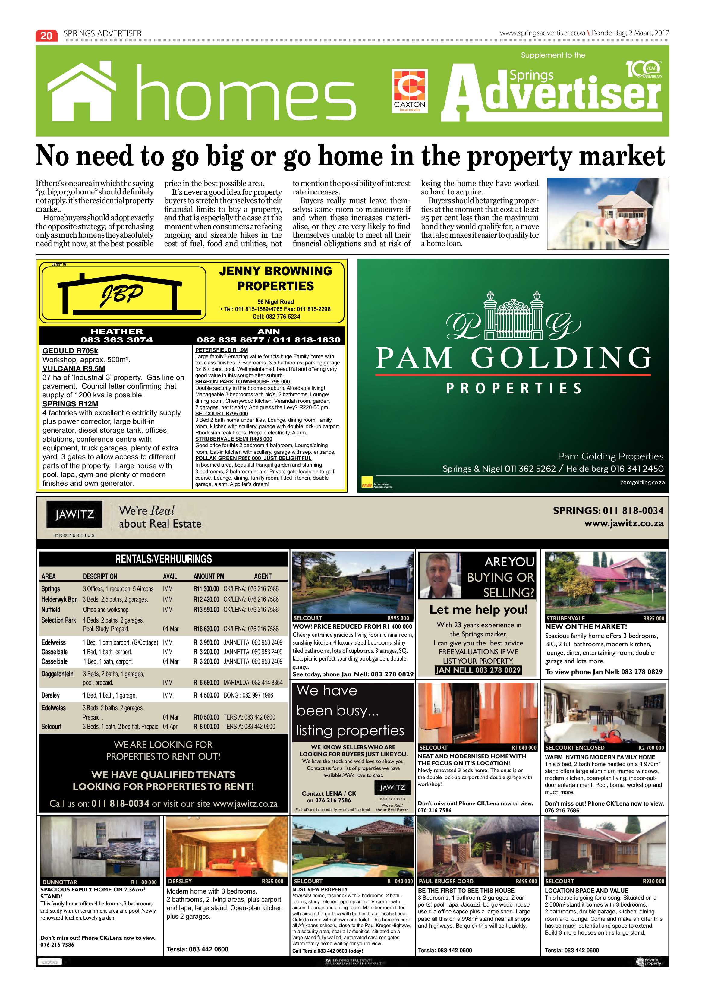 Springs Advertiser 02 March 2017 page 20