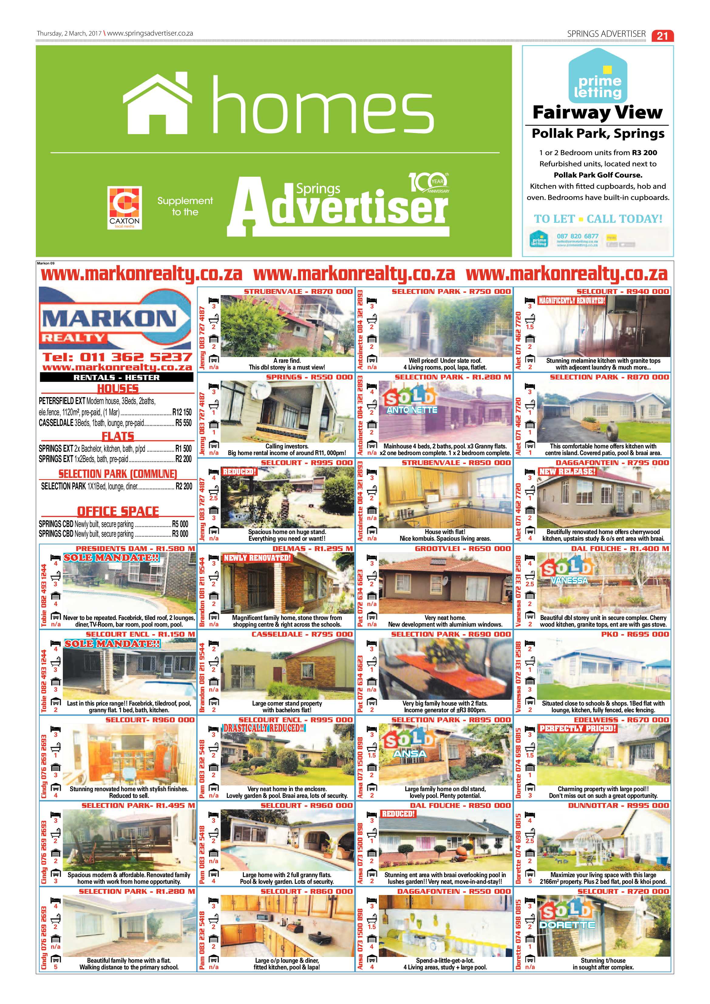 Springs Advertiser 02 March 2017 page 21
