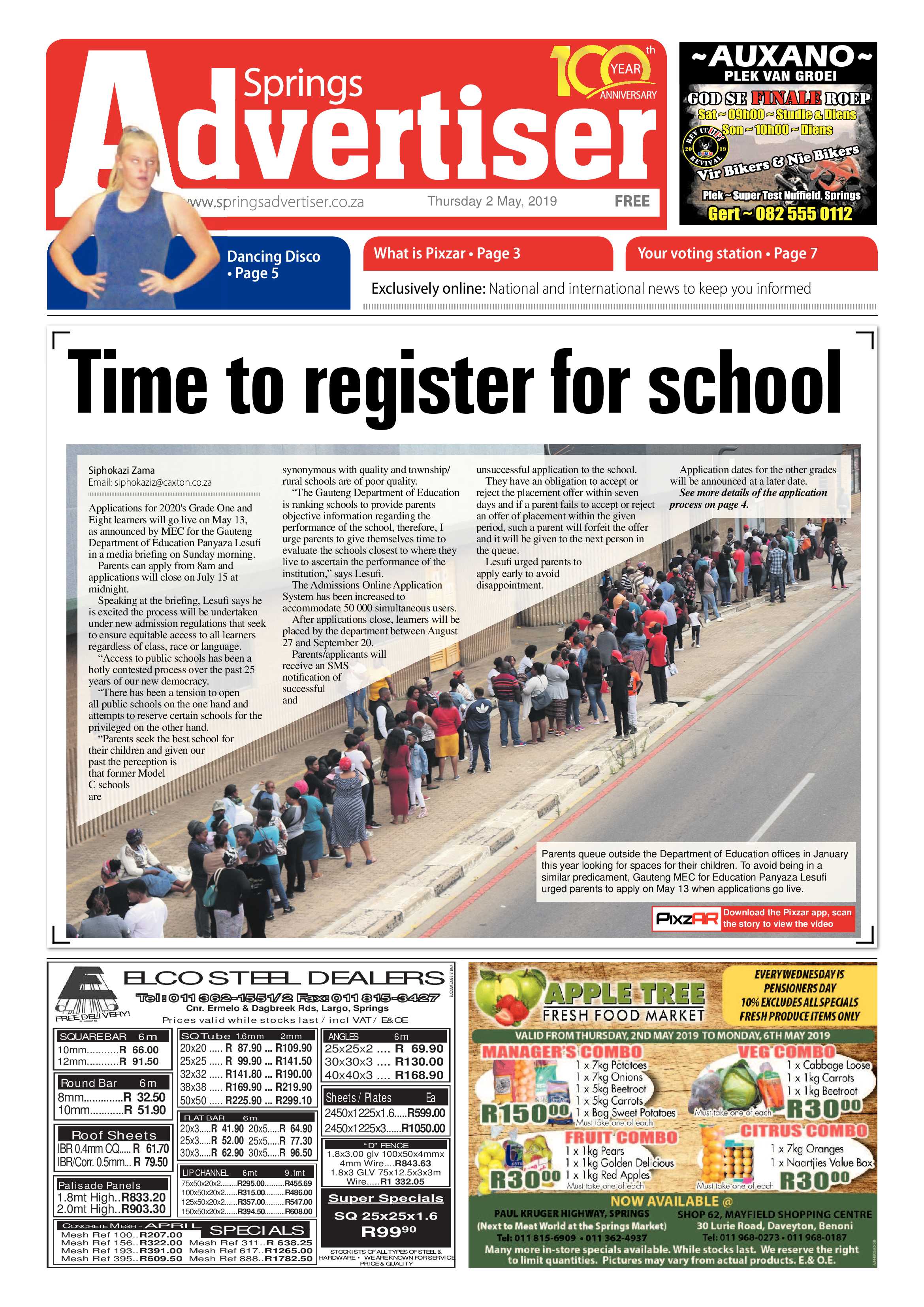 Springs Advertiser 02 May 2019 page 1