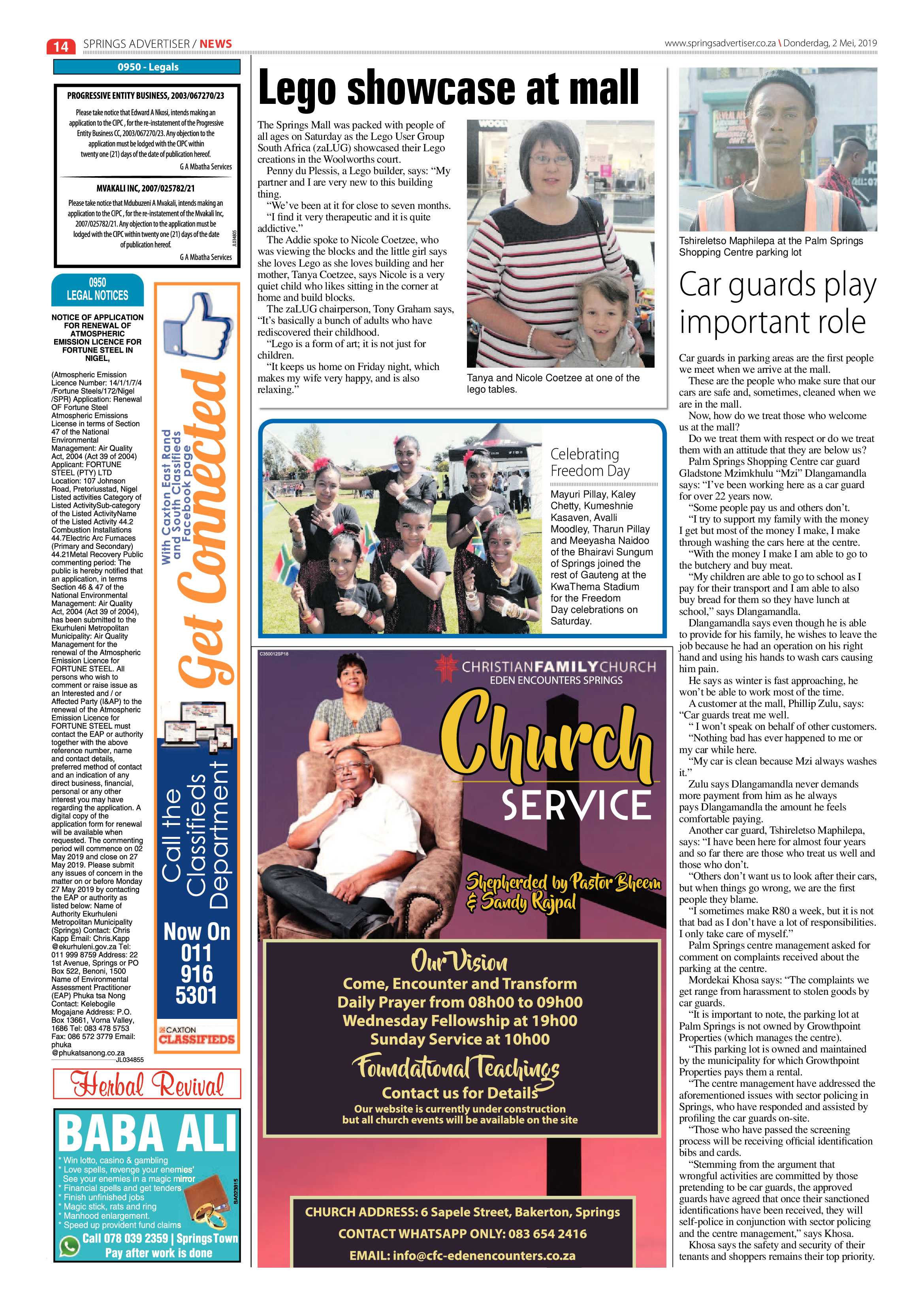 Springs Advertiser 02 May 2019 page 14