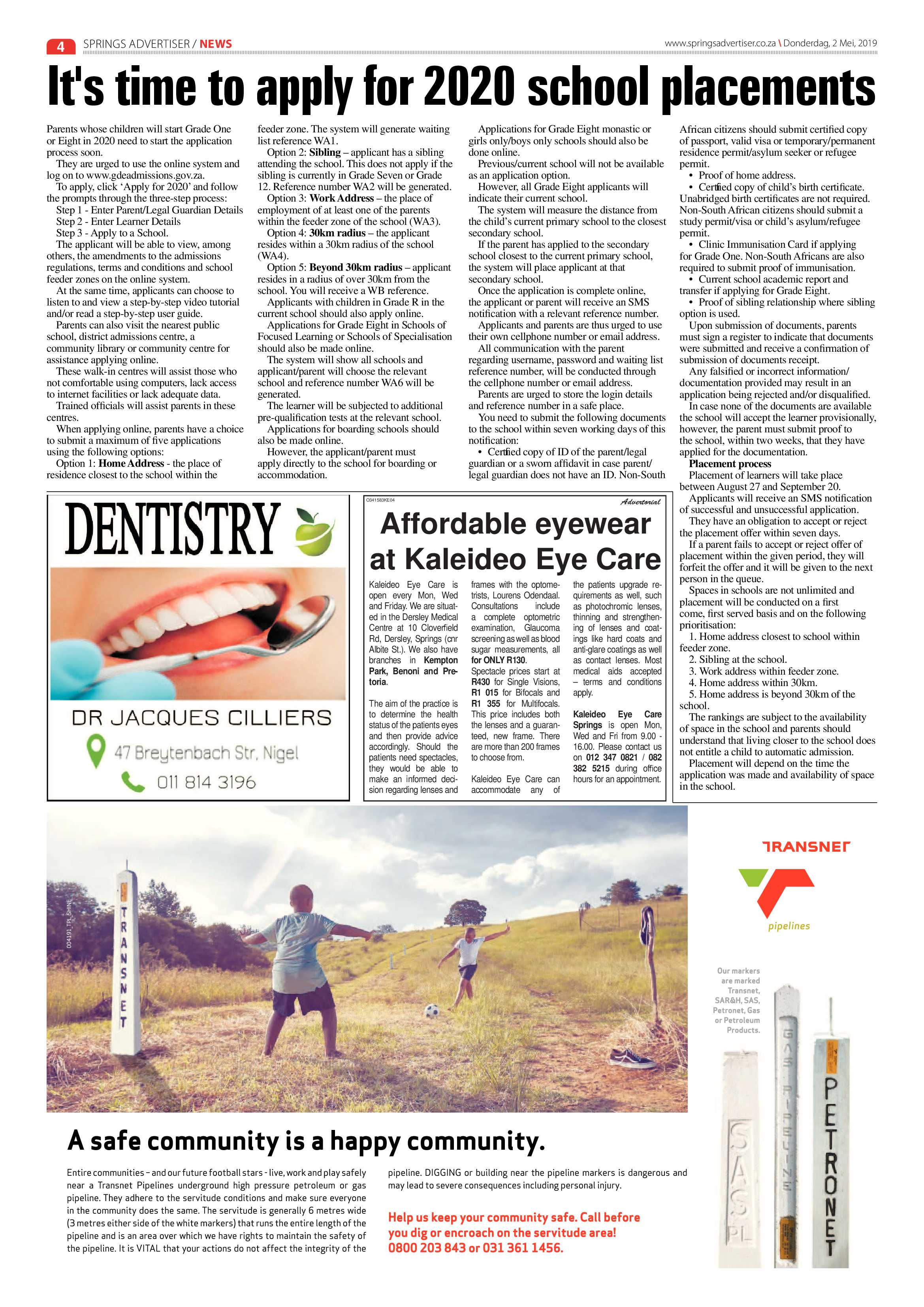 Springs Advertiser 02 May 2019 page 4