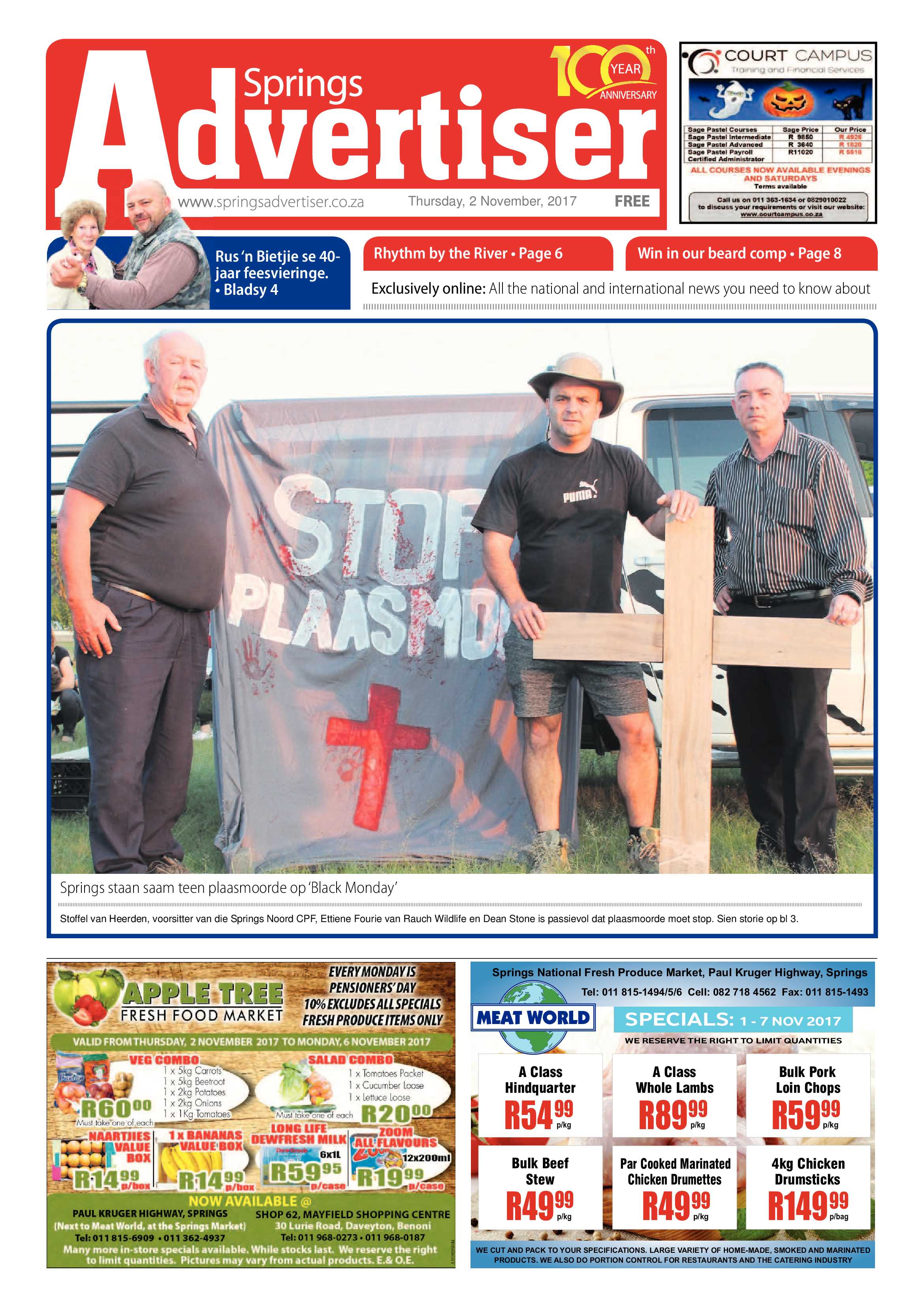 Springs Advertiser 02 November 2017 page 1