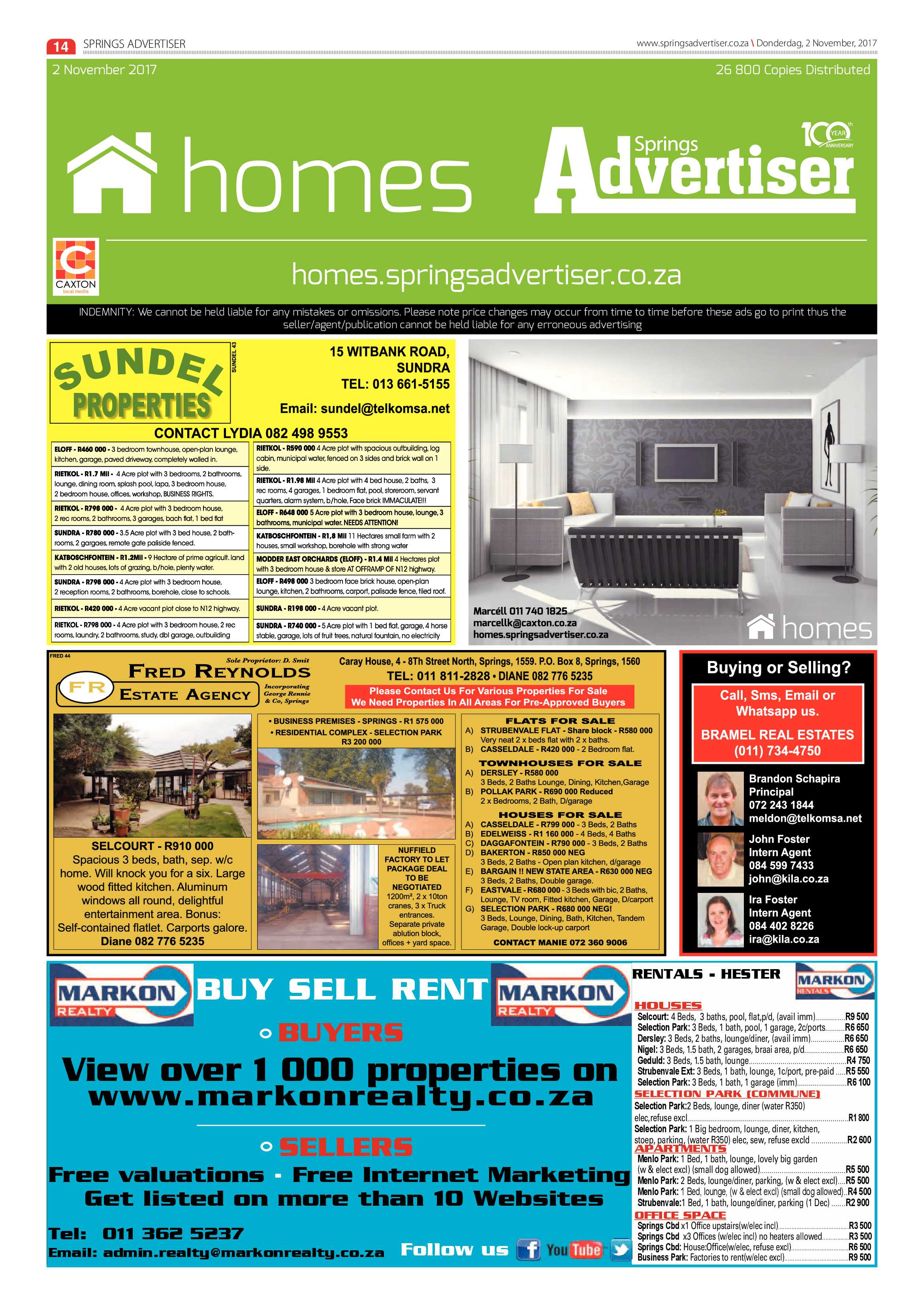 Springs Advertiser 02 November 2017 page 14
