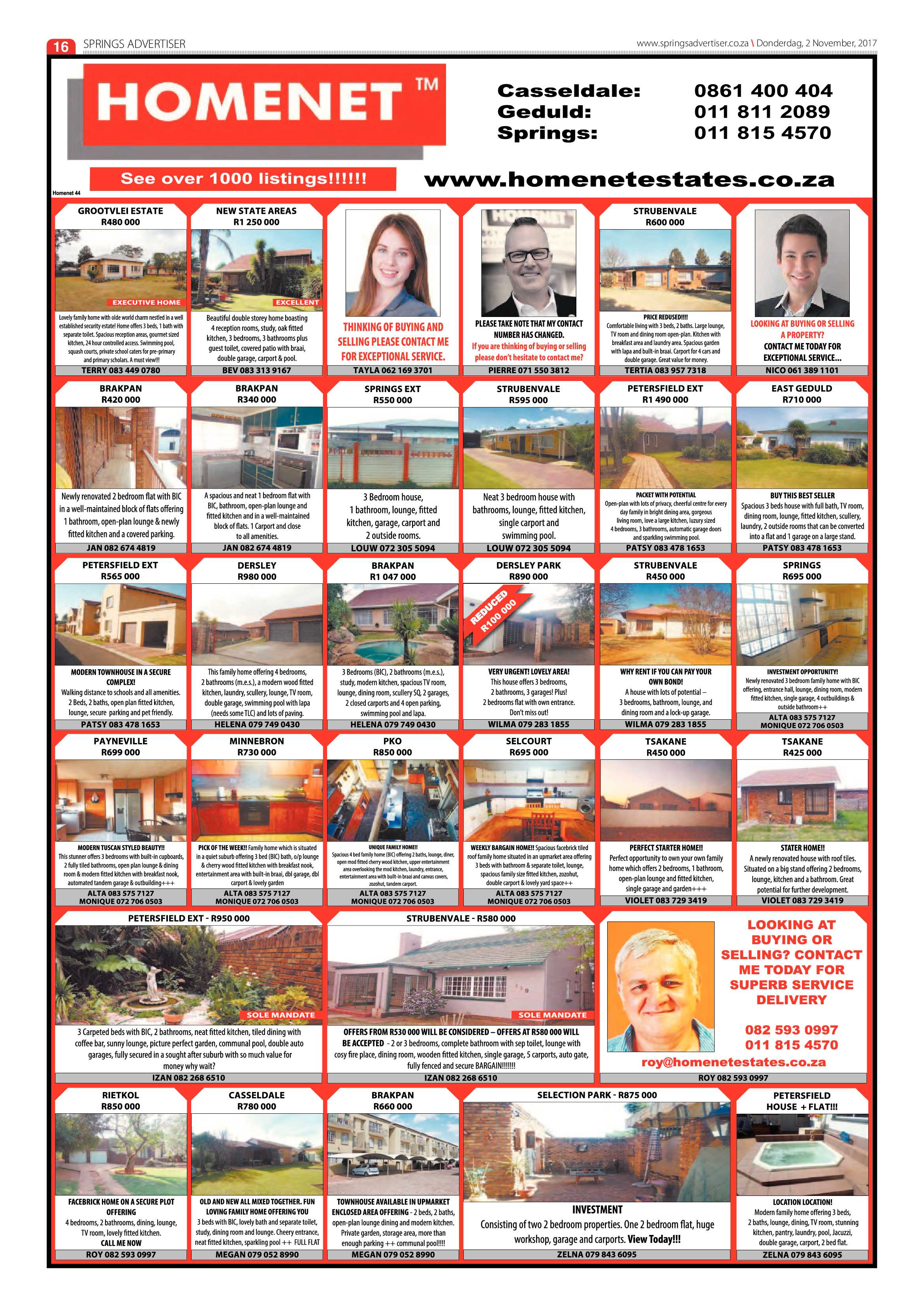 Springs Advertiser 02 November 2017 page 16