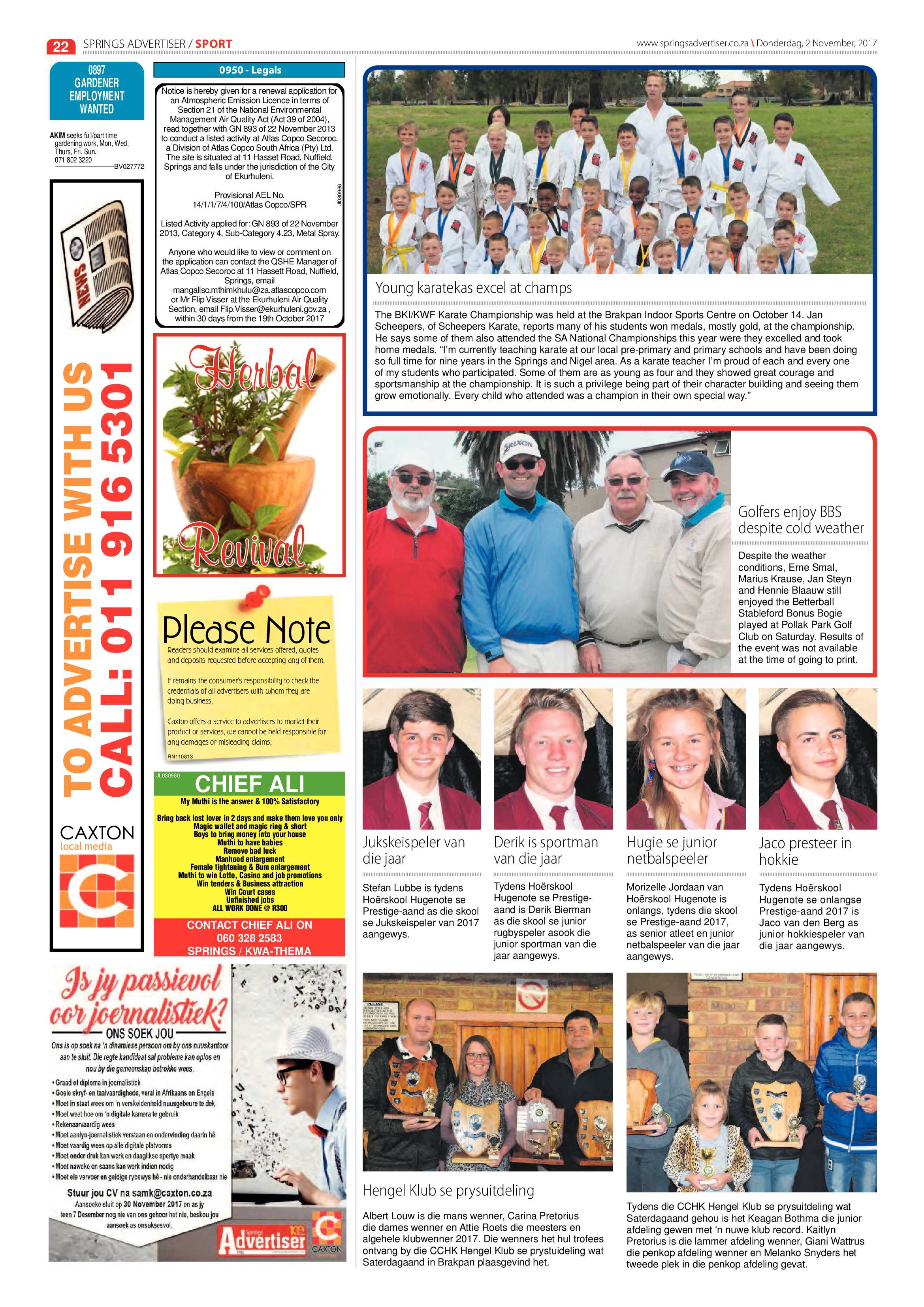 Springs Advertiser 02 November 2017 page 22