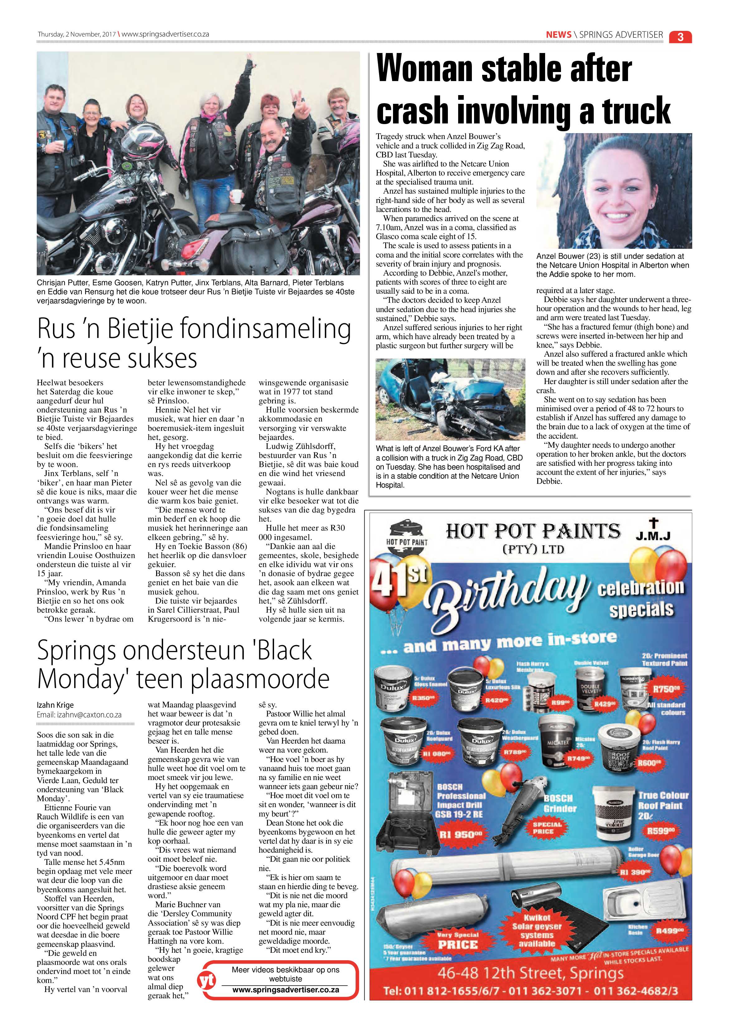 Springs Advertiser 02 November 2017 page 3