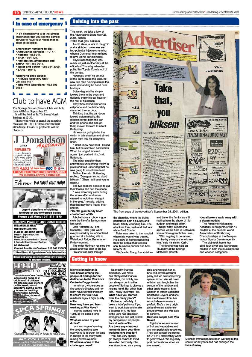 Springs Advertiser 02 September 2021 page 10