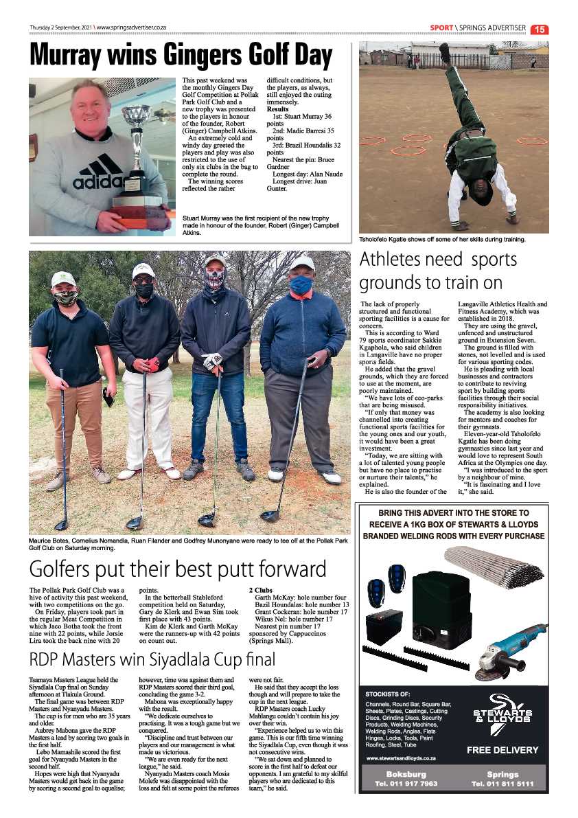 Springs Advertiser 02 September 2021 page 15