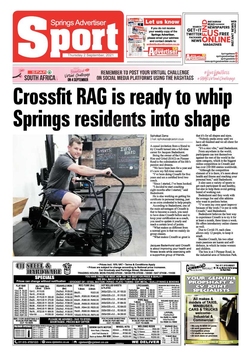 Springs Advertiser 02 September 2021 page 16