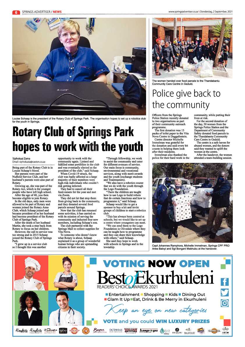 Springs Advertiser 02 September 2021 page 6