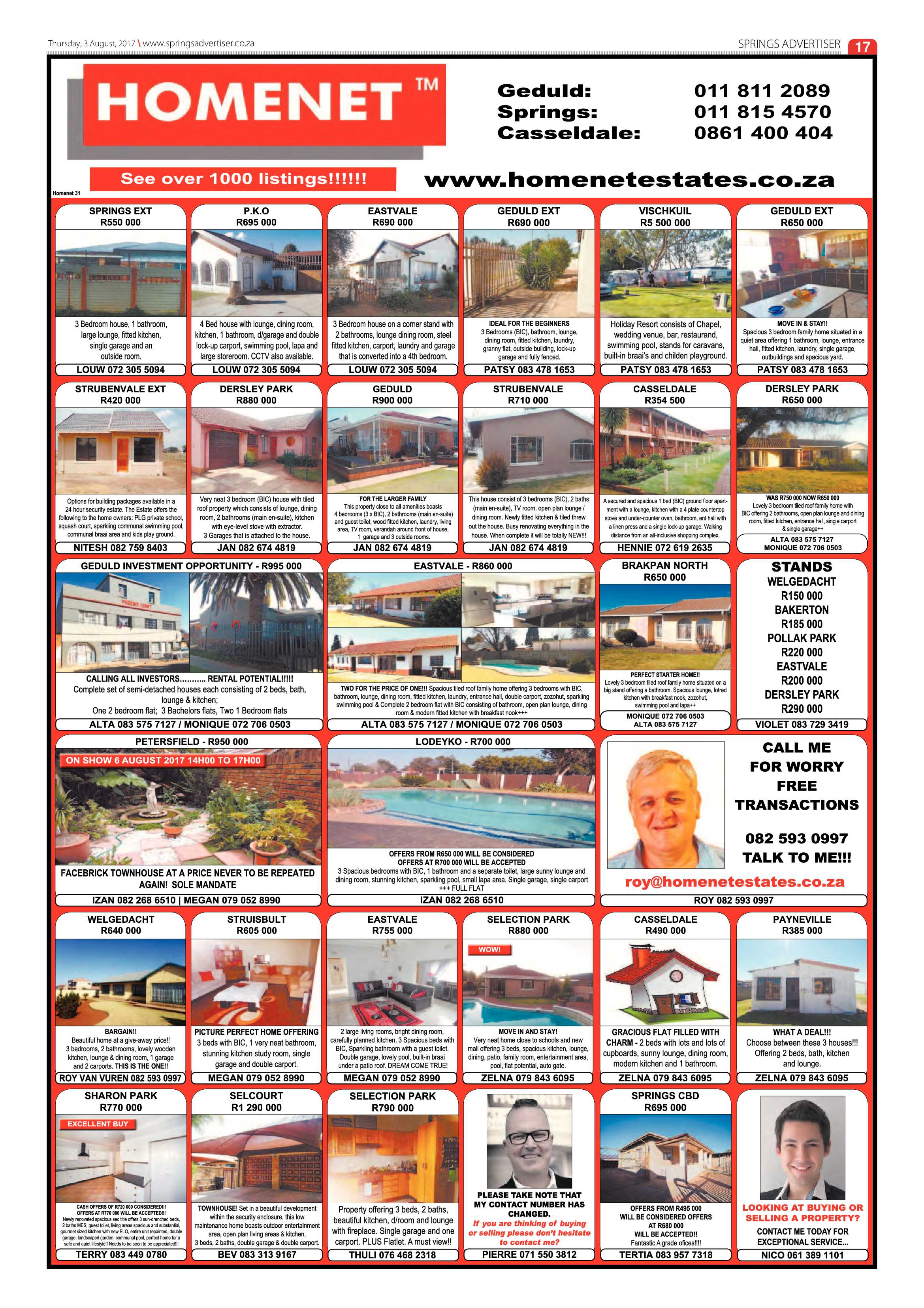 Springs Advertiser 03 August 2017 page 17