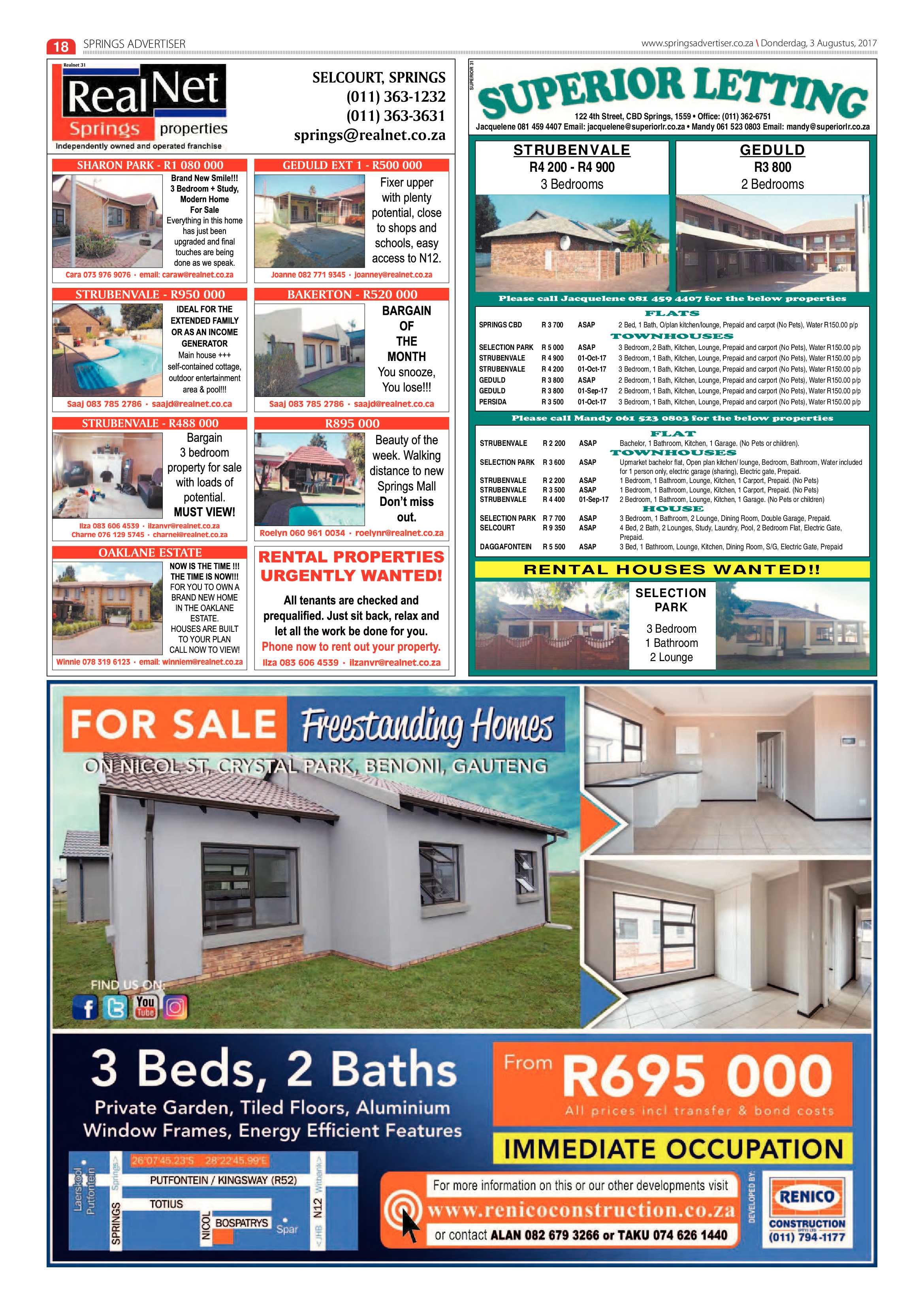Springs Advertiser 03 August 2017 page 18