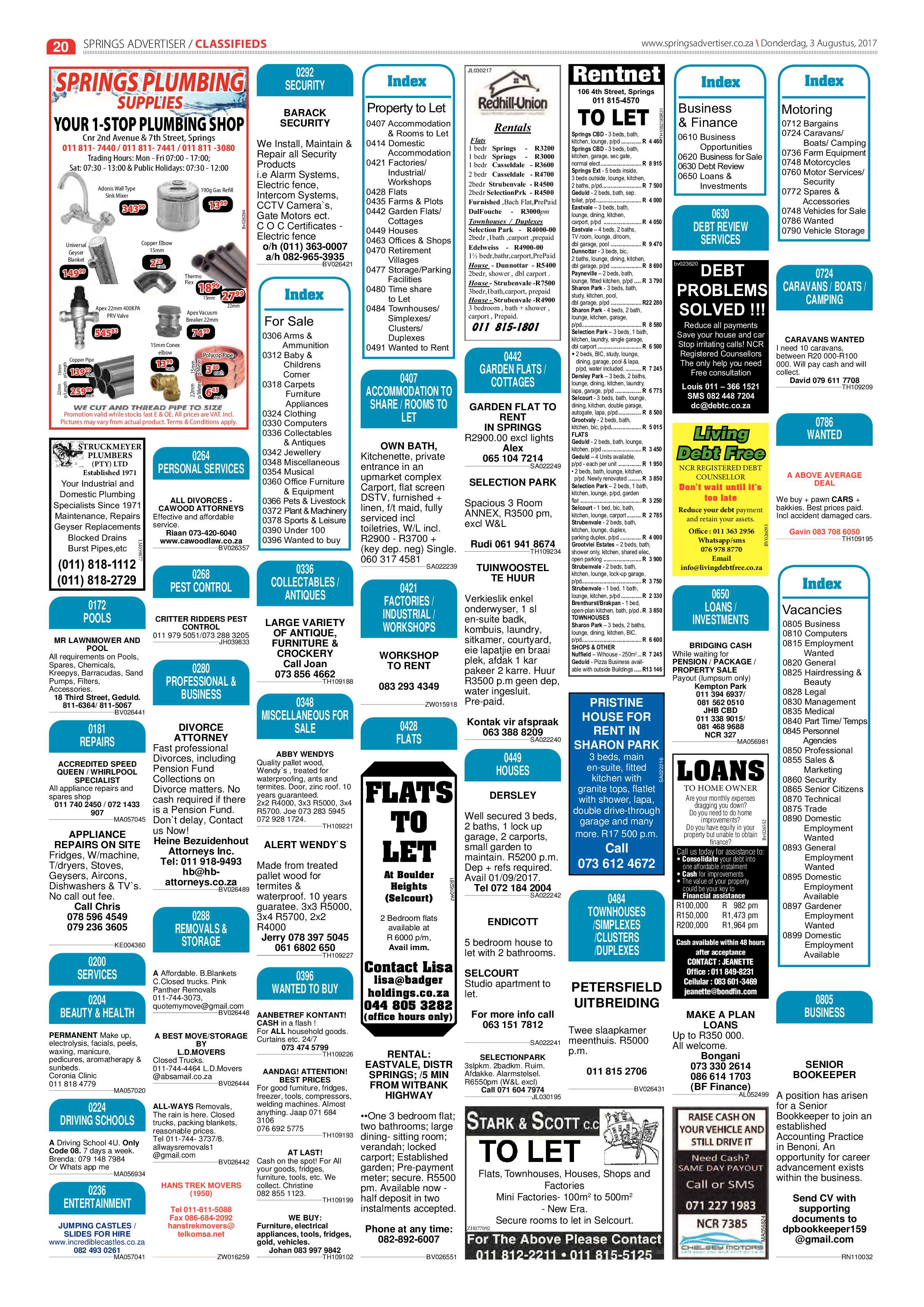 Springs Advertiser 03 August 2017 page 20