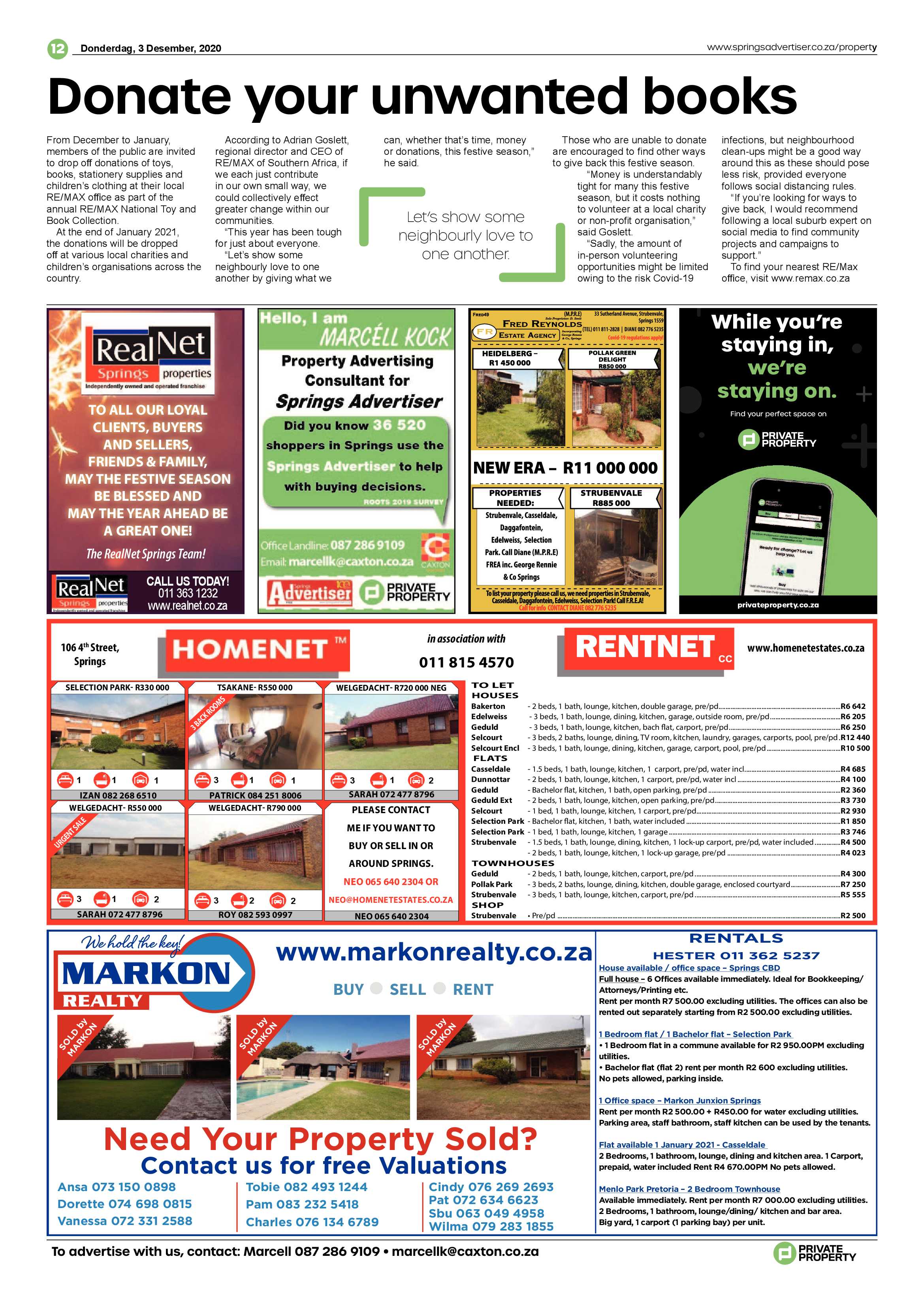 Springs Advertiser 03 December  2020 page 12