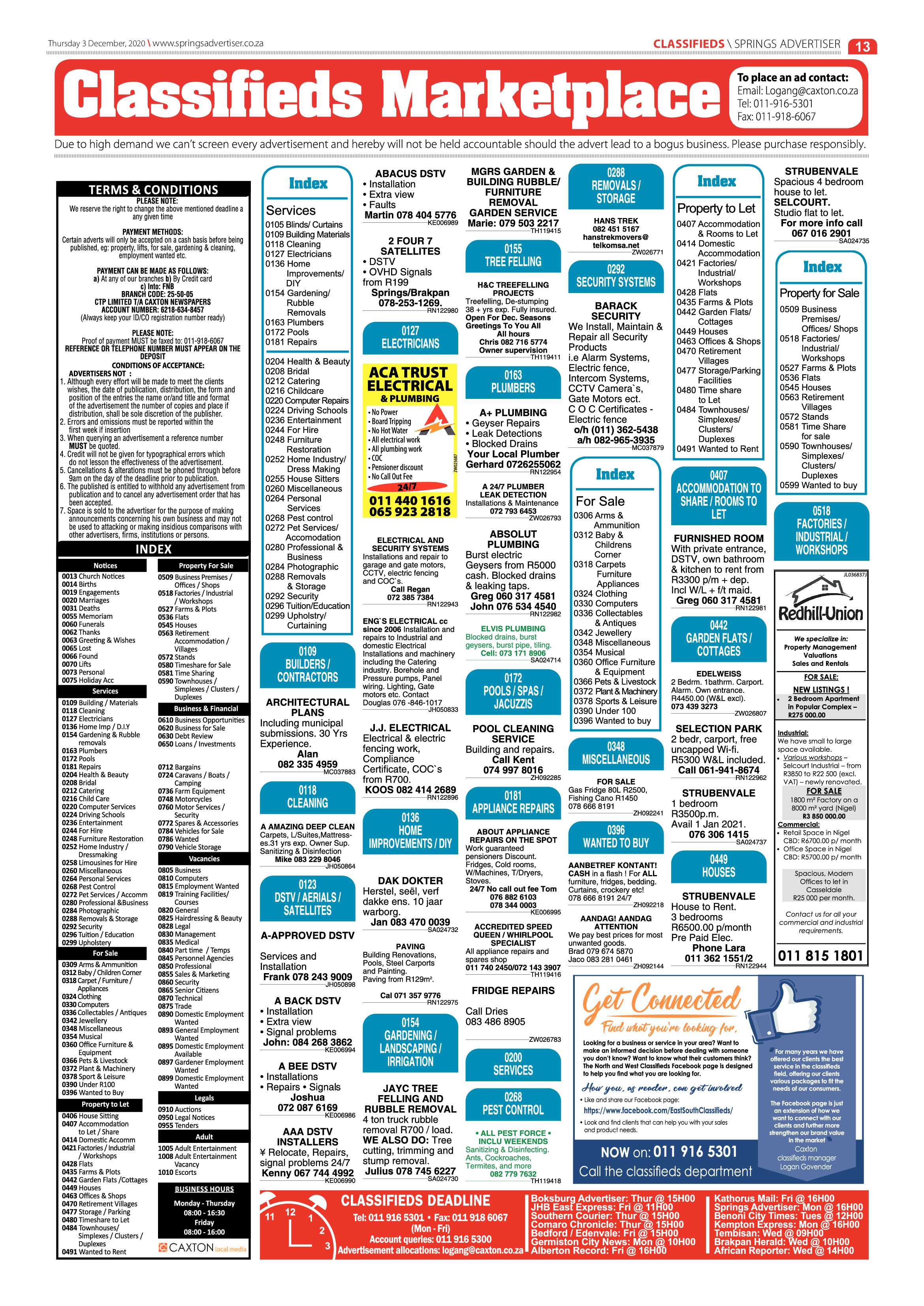 Springs Advertiser 03 December  2020 page 13