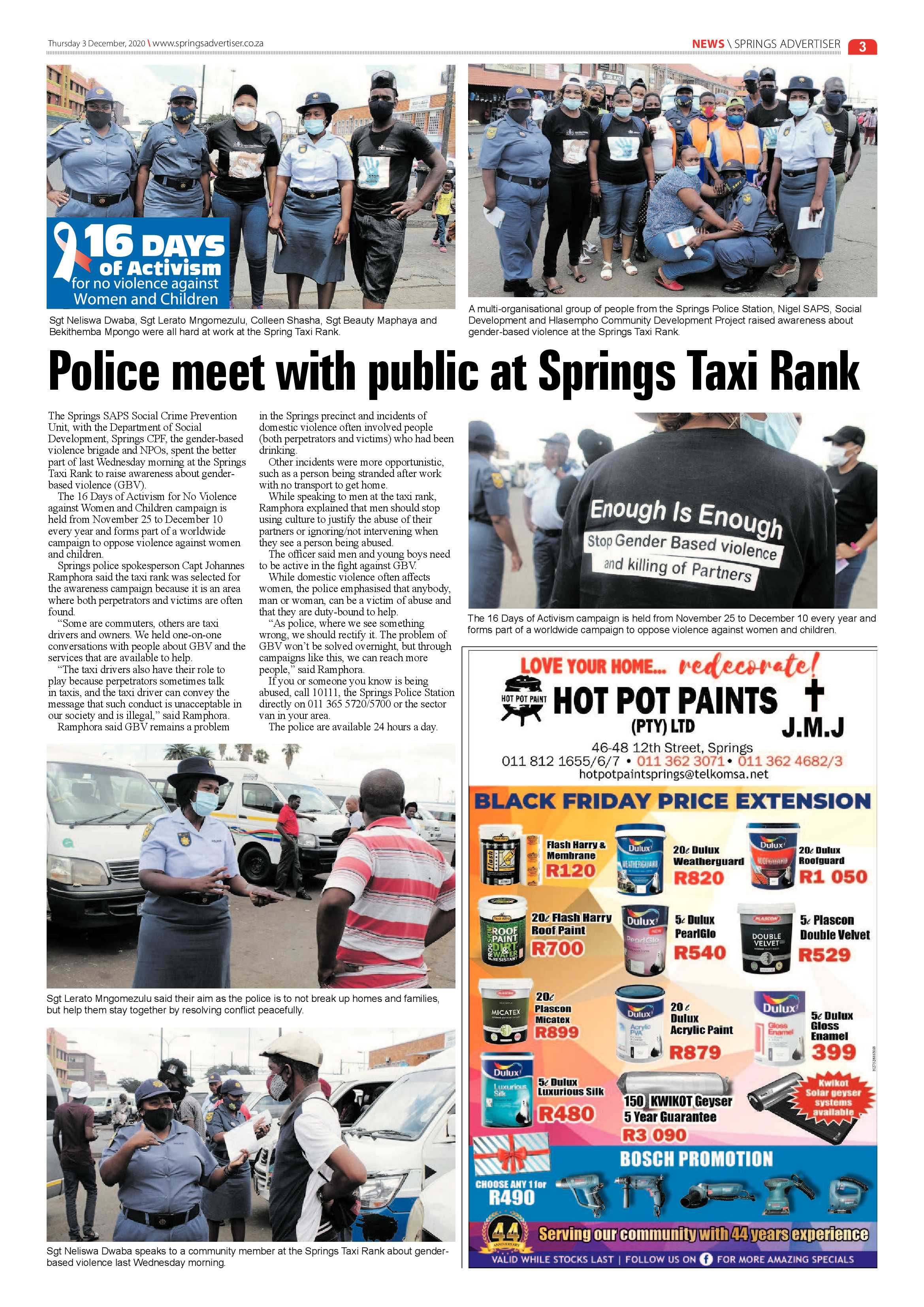 Springs Advertiser 03 December  2020 page 3