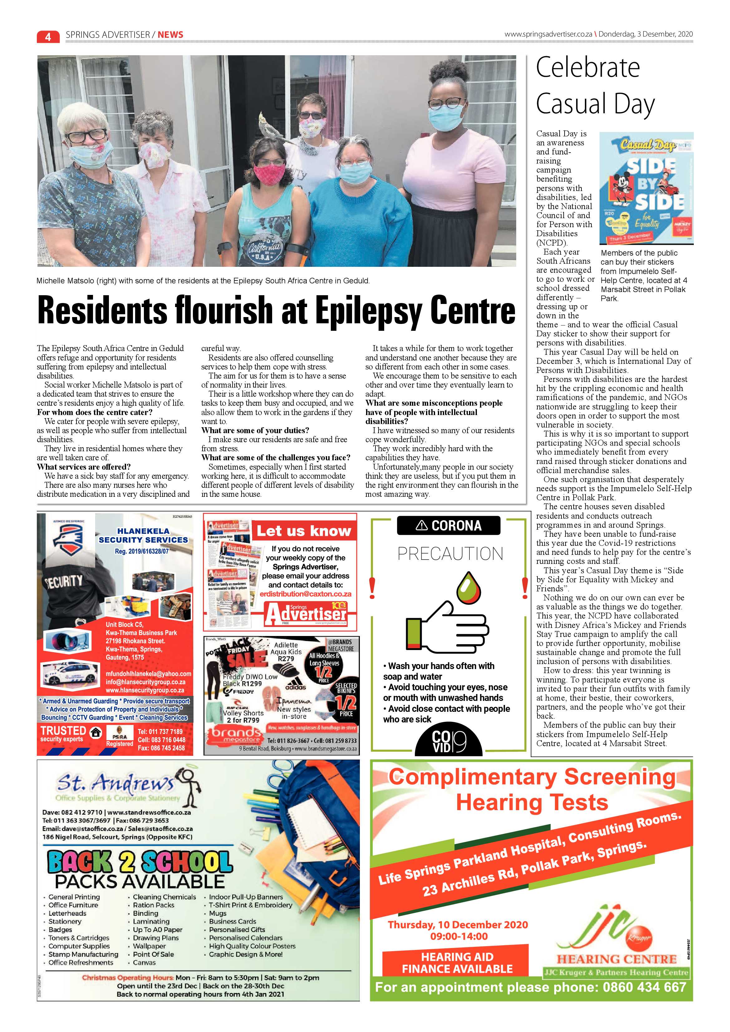 Springs Advertiser 03 December  2020 page 4