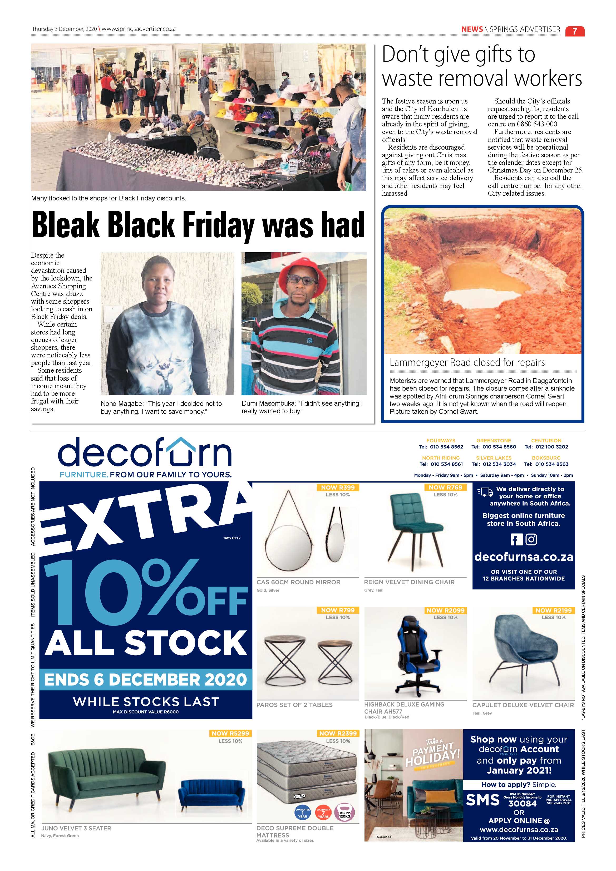 Springs Advertiser 03 December  2020 page 7