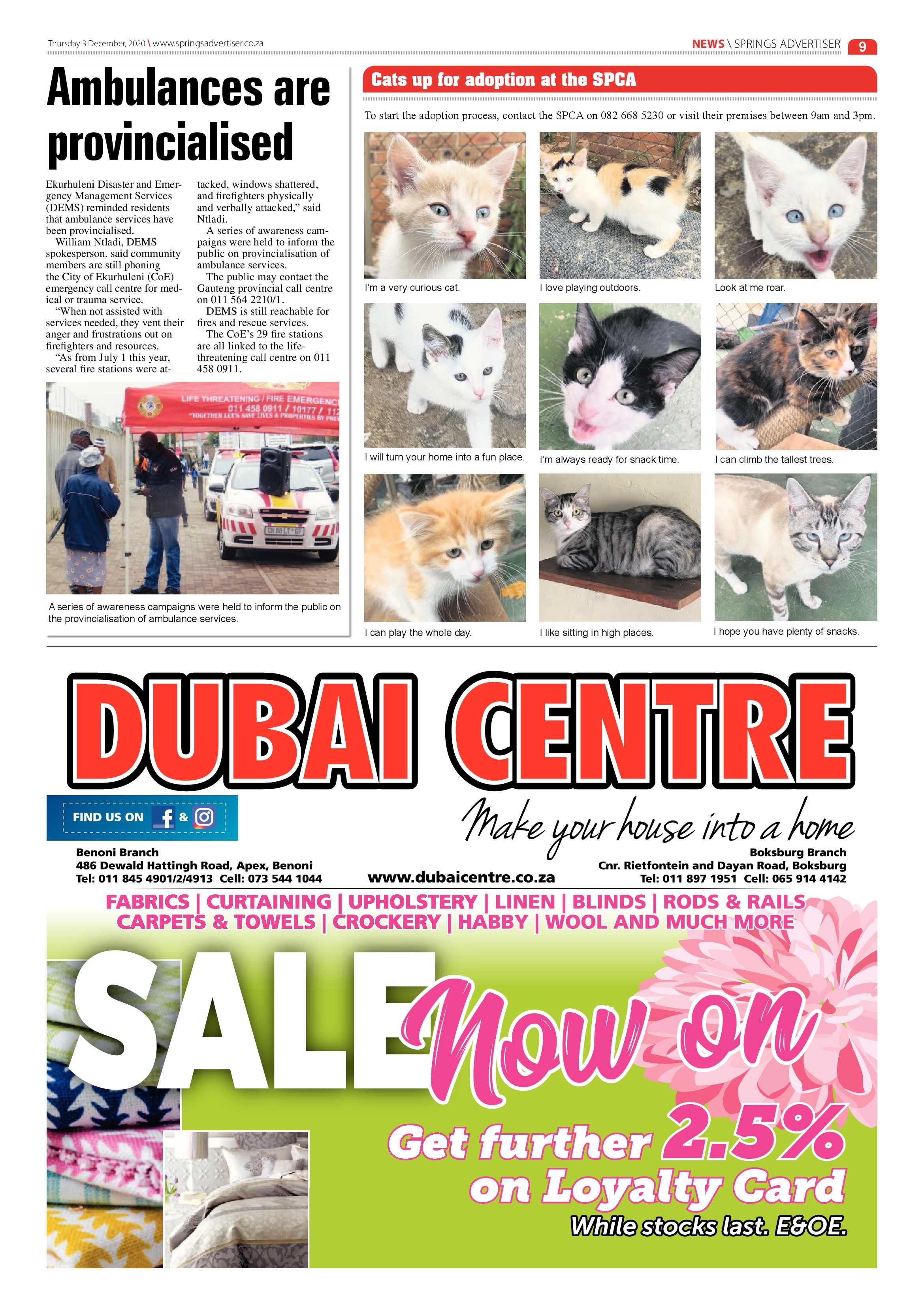 Springs Advertiser 03 December  2020 page 9