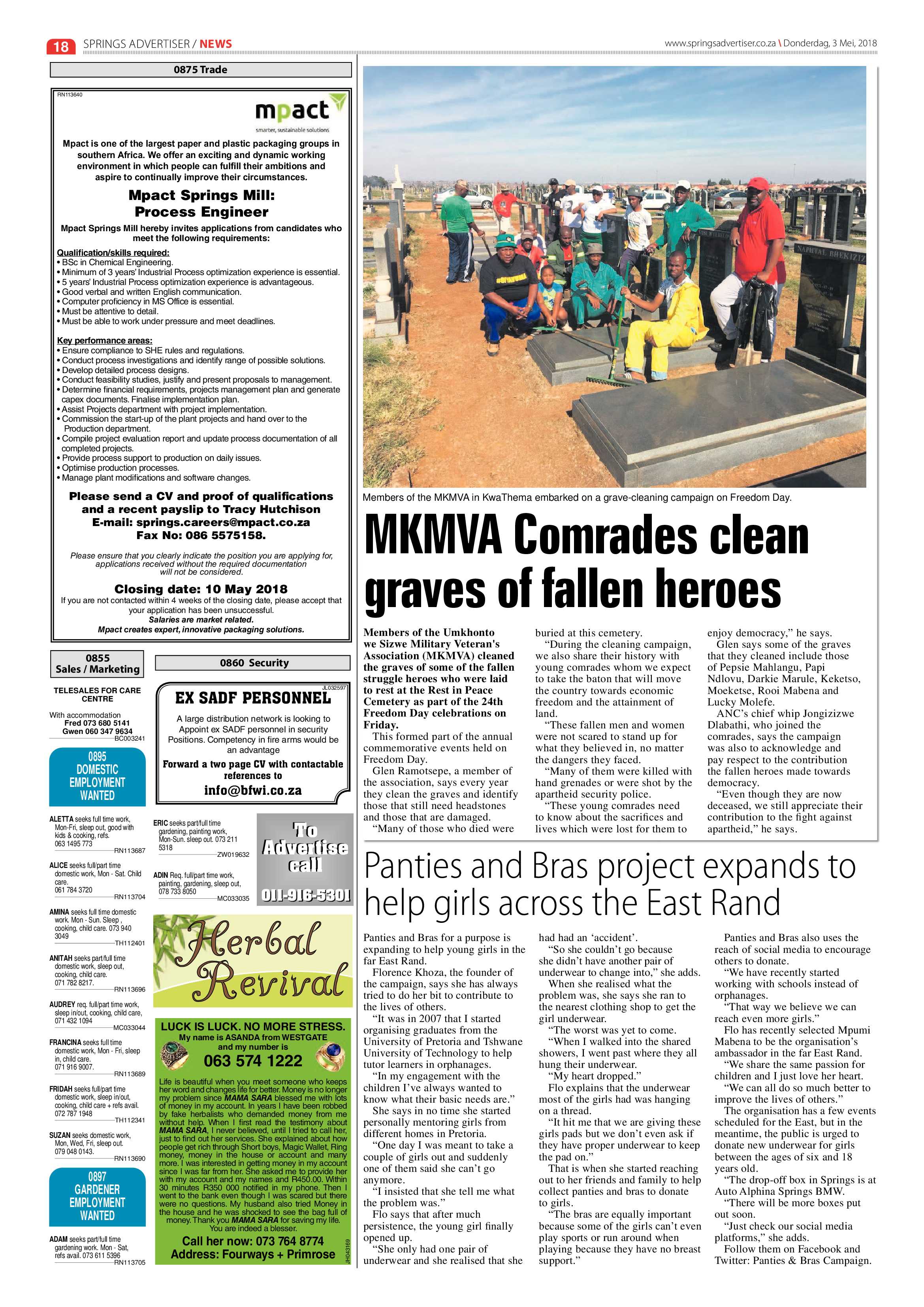 Springs Advertiser 03 May 2018 page 18