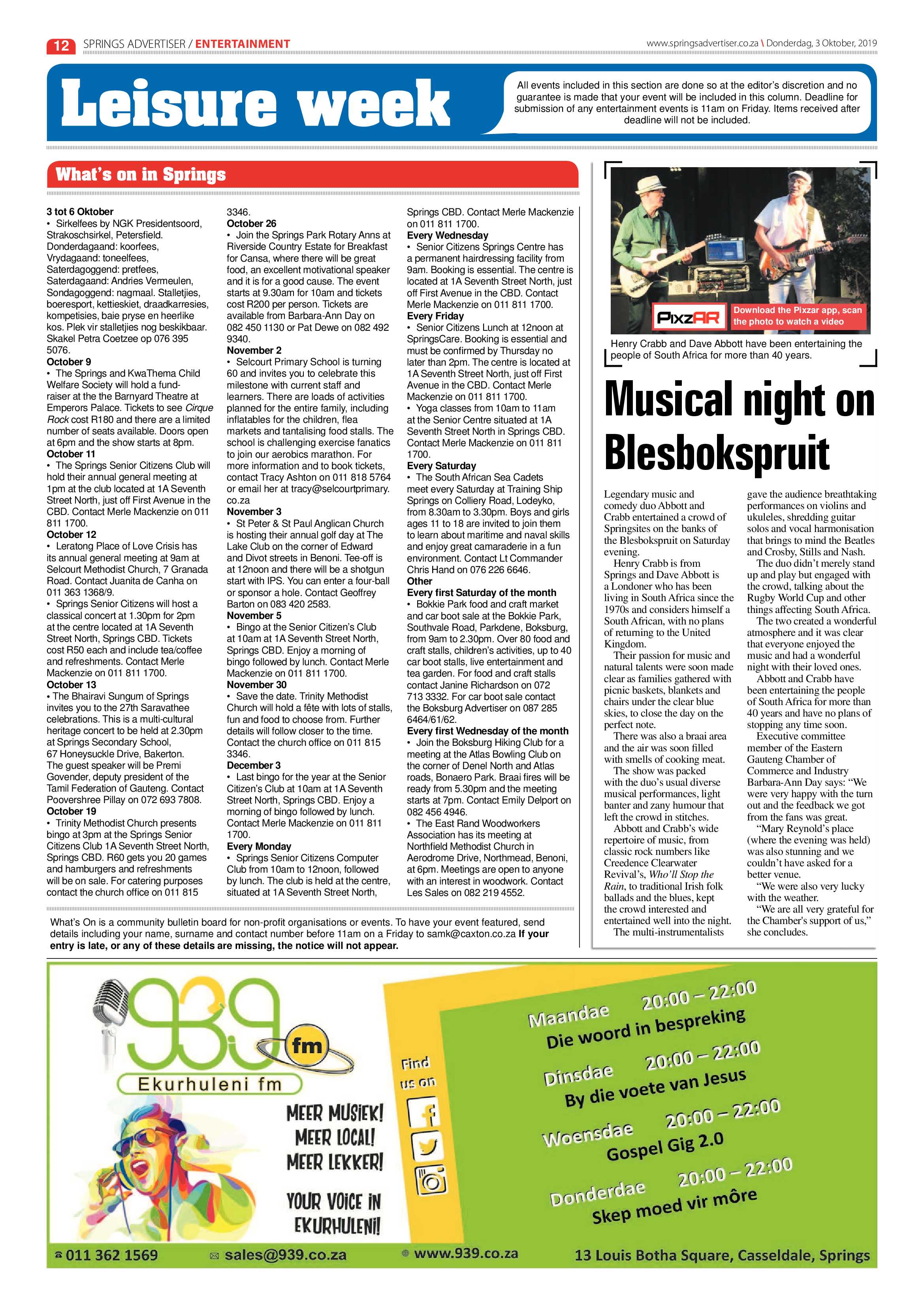 Springs Advertiser 03 October 2019 page 12