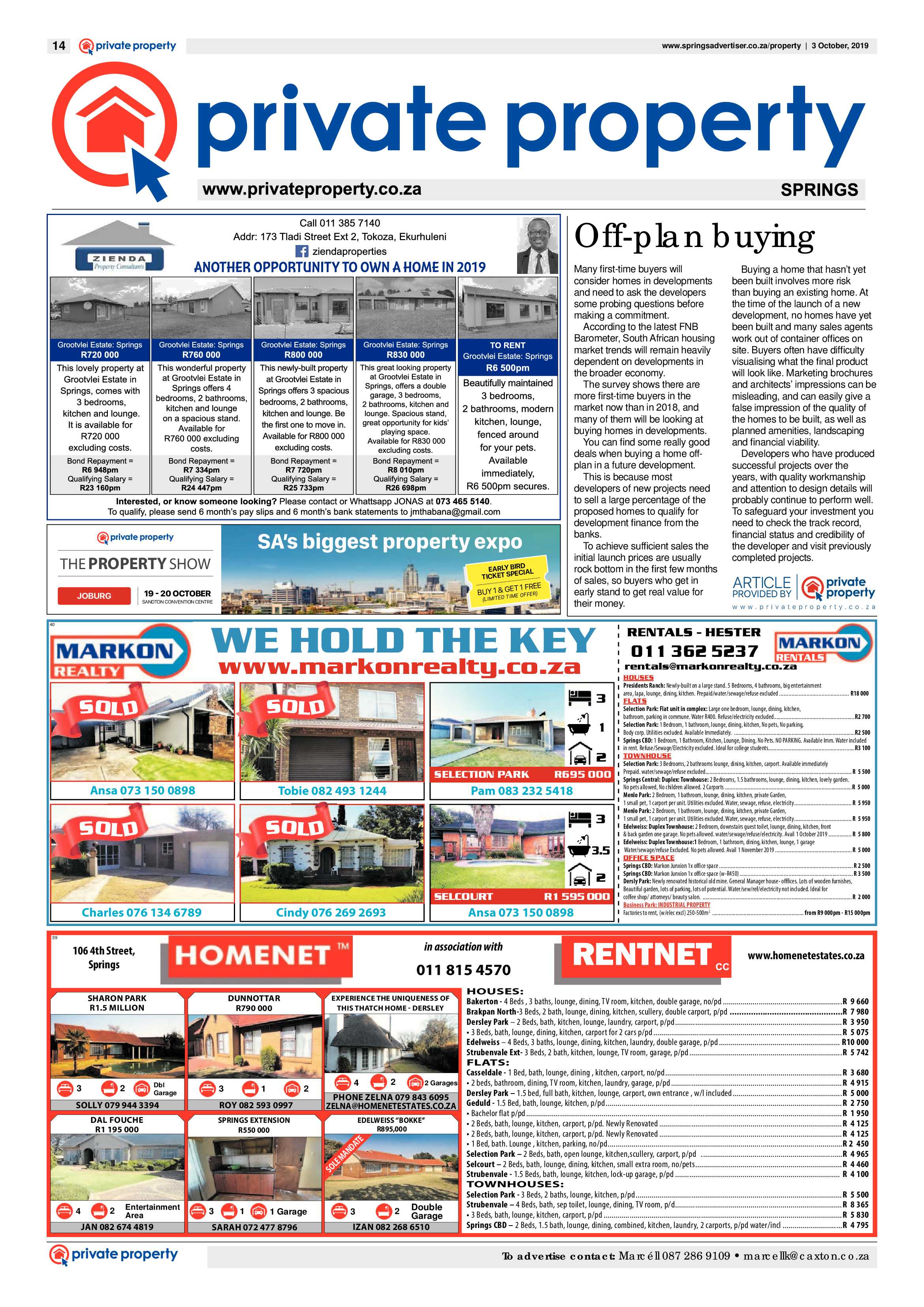 Springs Advertiser 03 October 2019 page 14