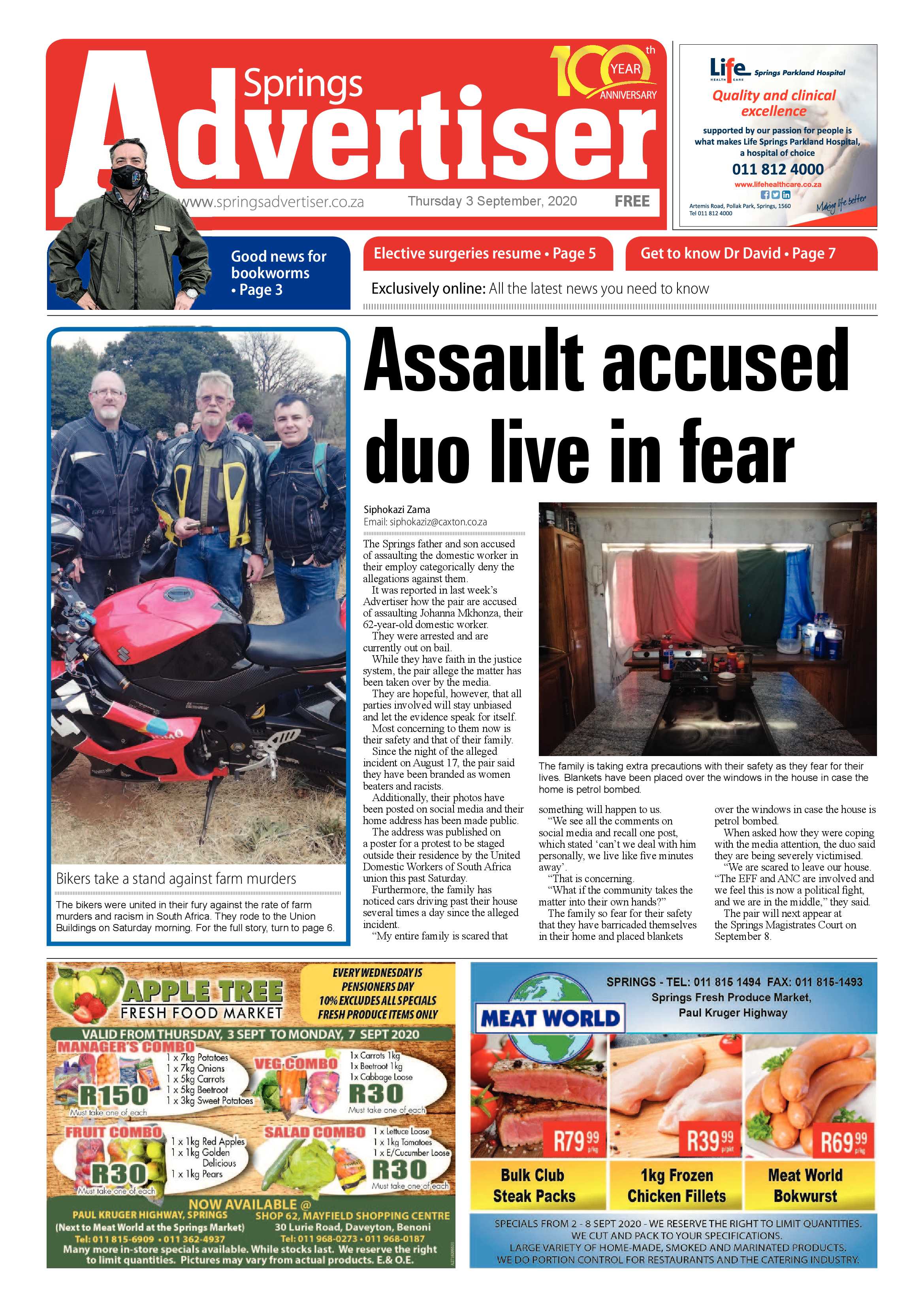 Springs Advertiser 03 September 2020 page 1