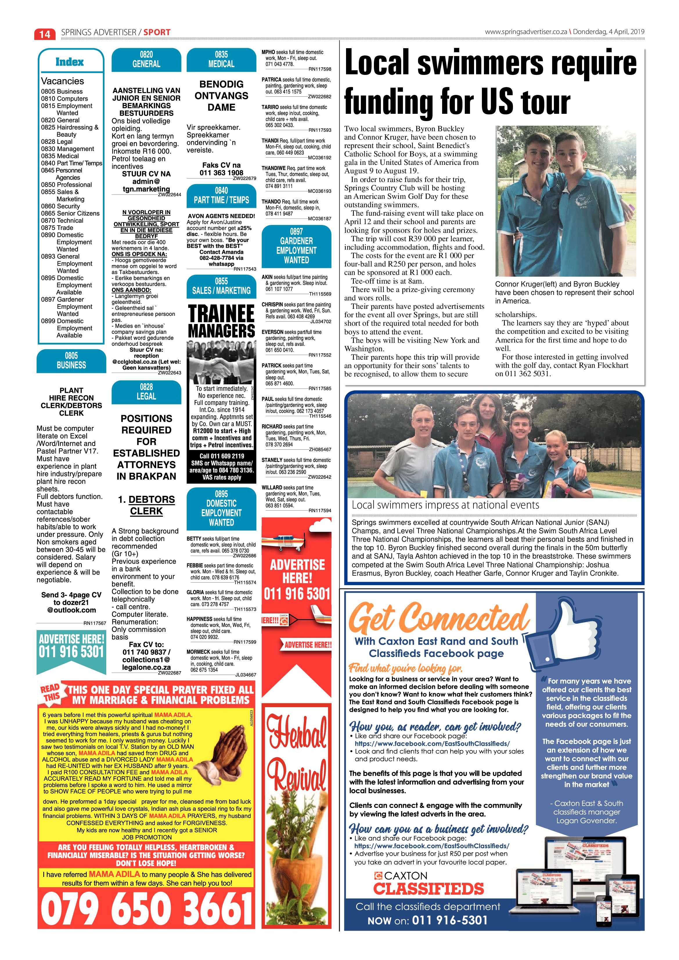 Springs Advertiser 04 April 2019 page 14
