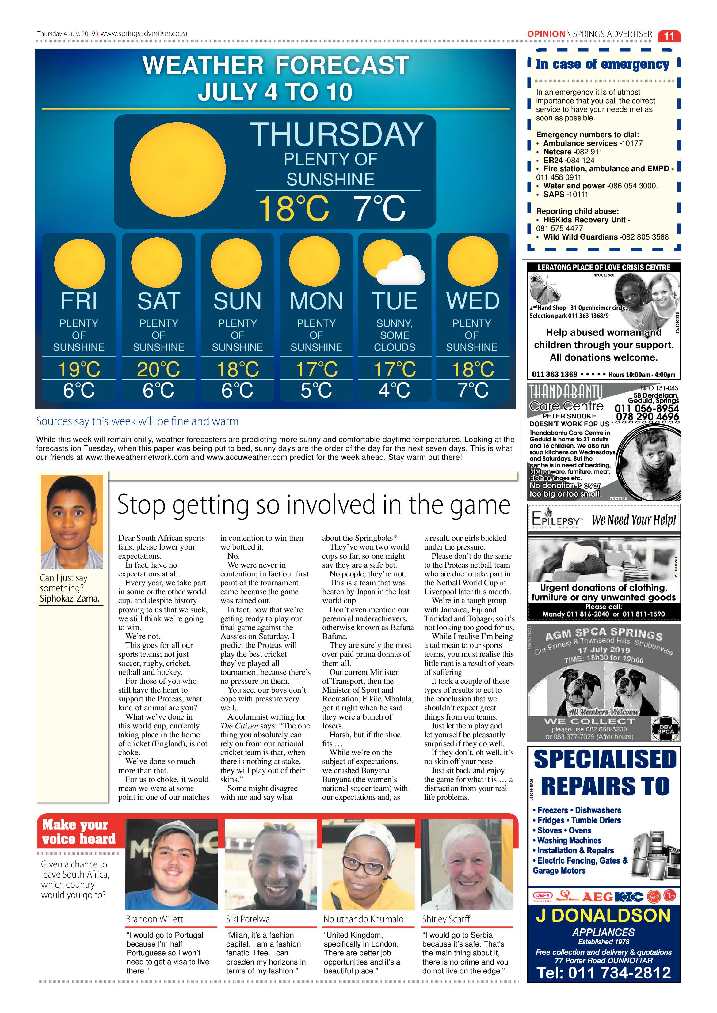 Springs Advertiser 04 July 2019 page 11