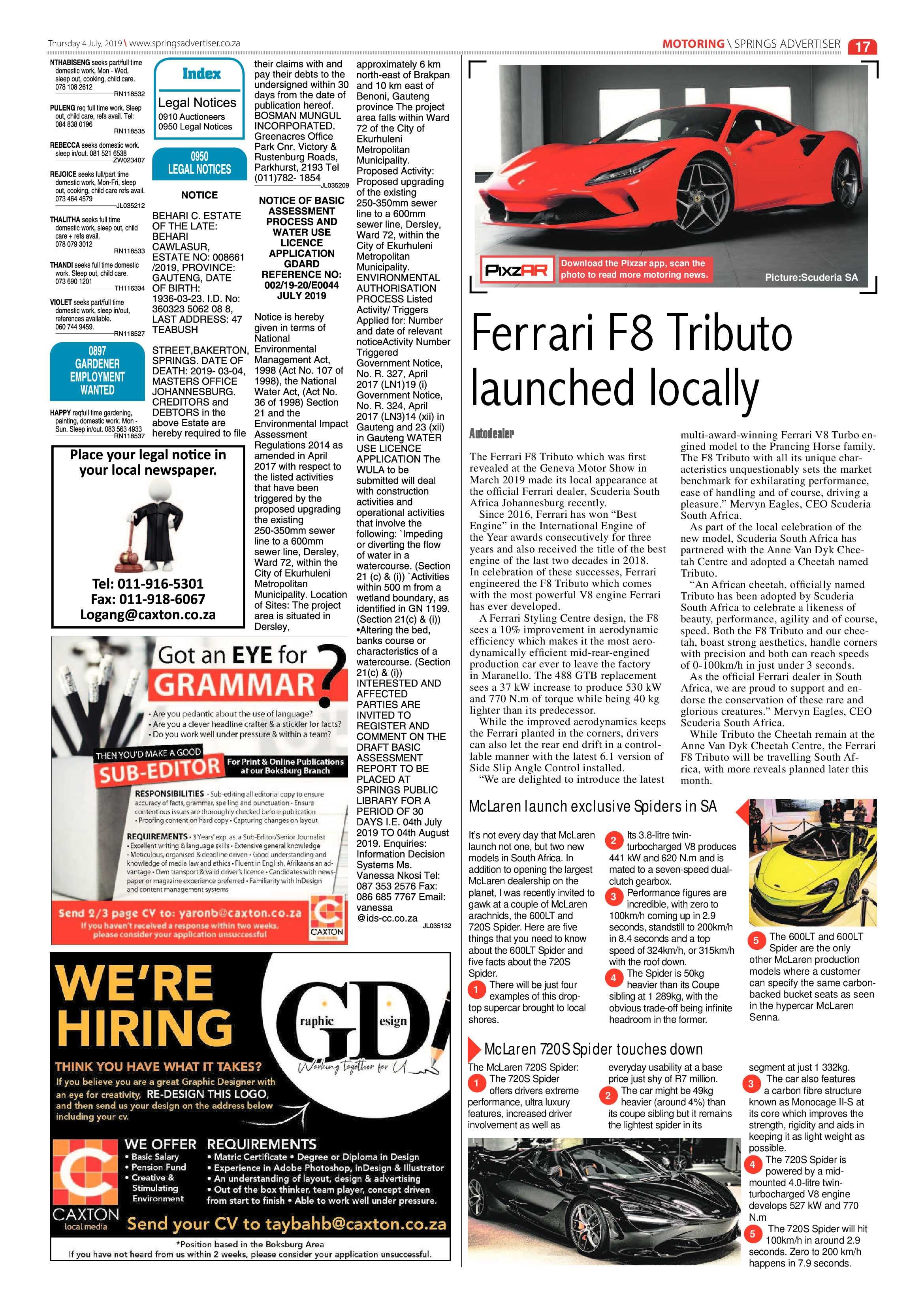 Springs Advertiser 04 July 2019 page 17