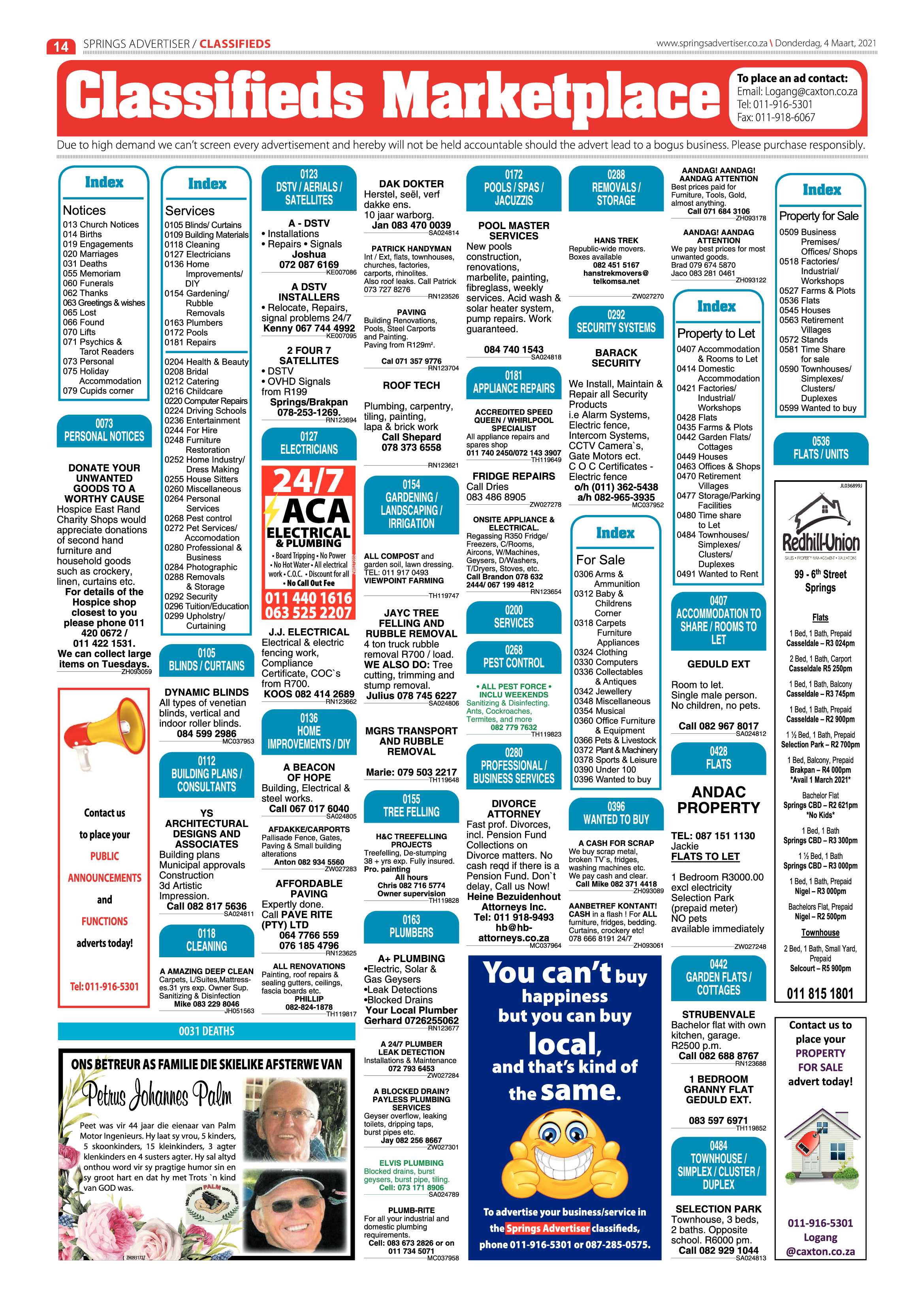 Springs Advertiser 04 March 2021 page 14