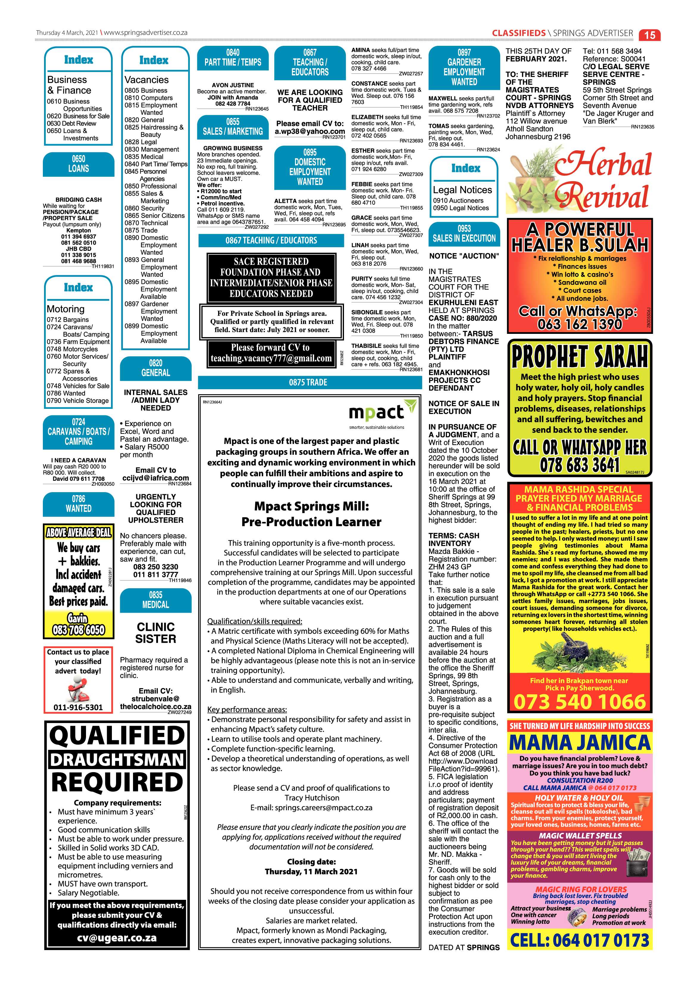 Springs Advertiser 04 March 2021 page 15