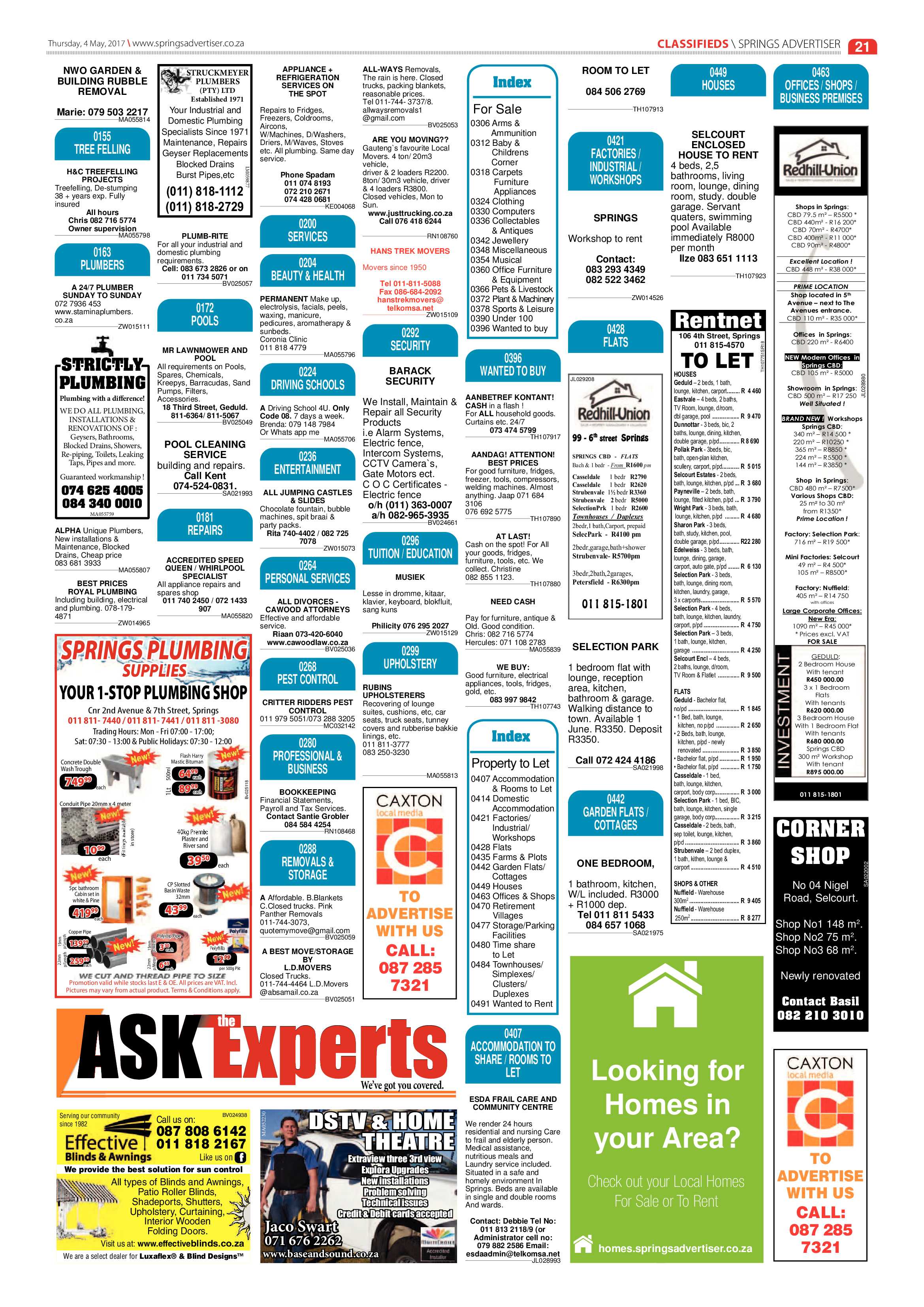Springs Advertiser 04 May 2017 page 21