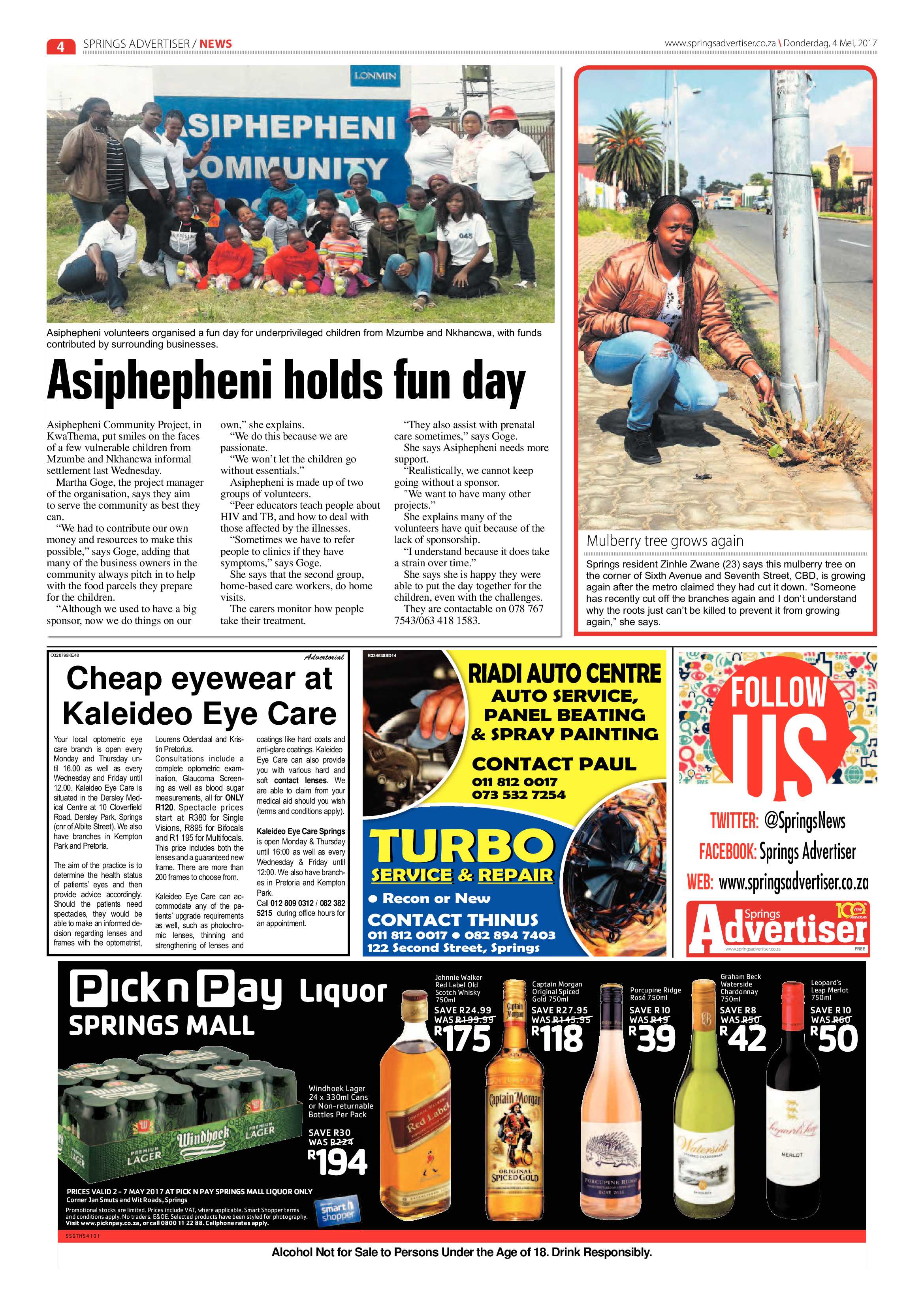 Springs Advertiser 04 May 2017 page 4