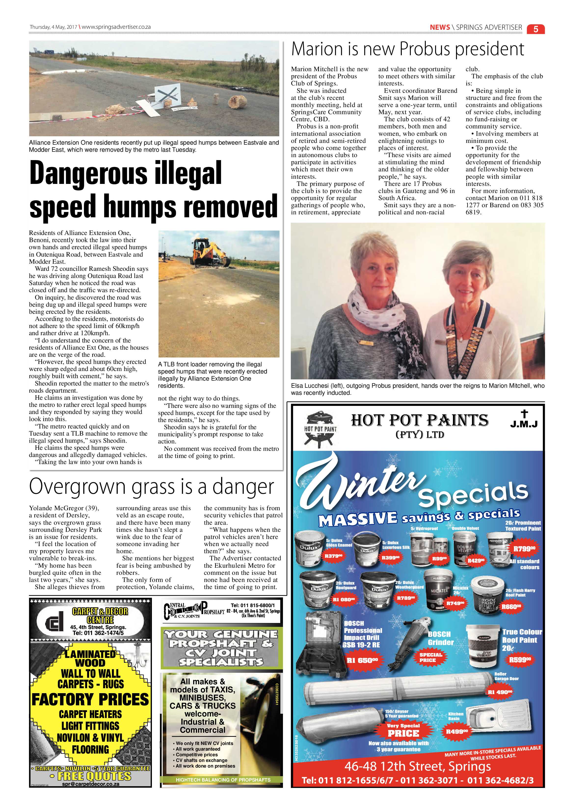Springs Advertiser 04 May 2017 page 5
