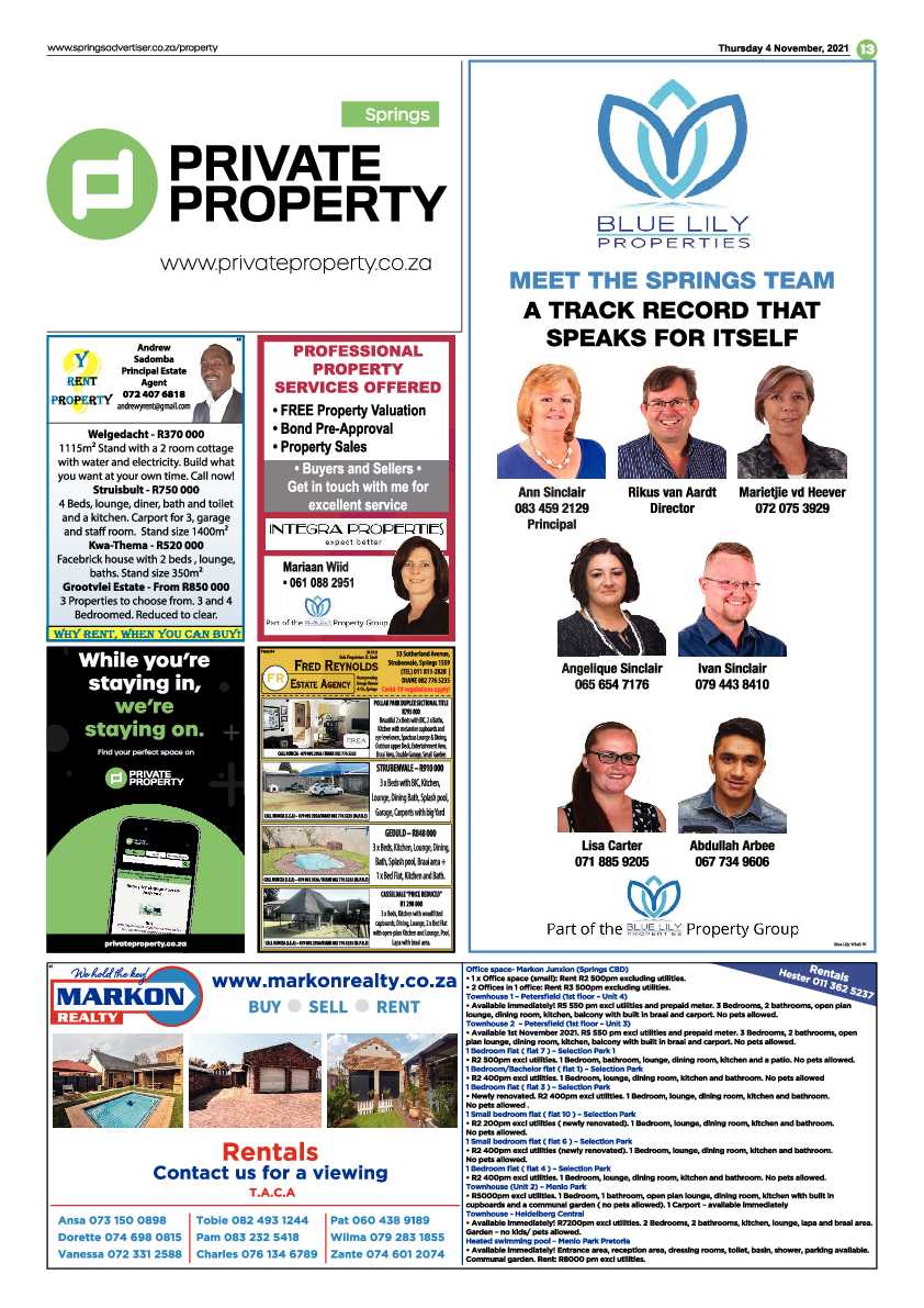 Springs Advertiser 04 November 2021 page 13