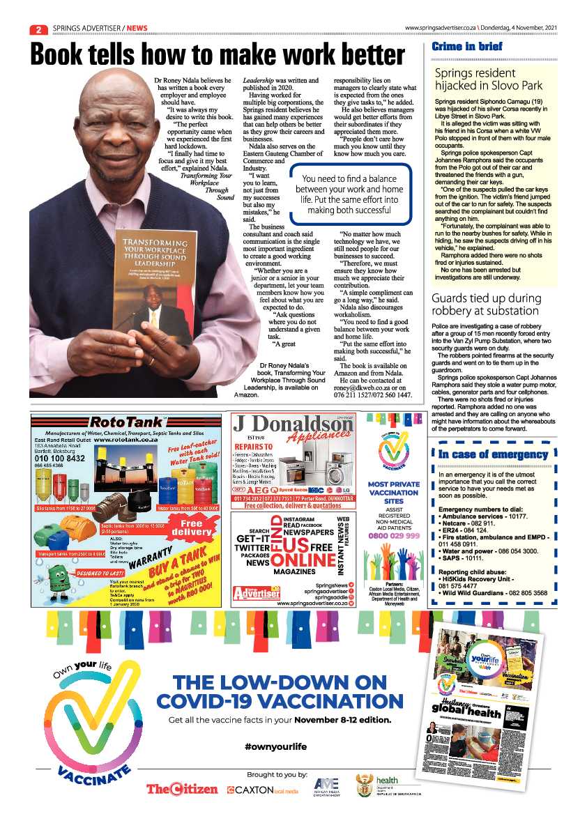 Springs Advertiser 04 November 2021 page 2