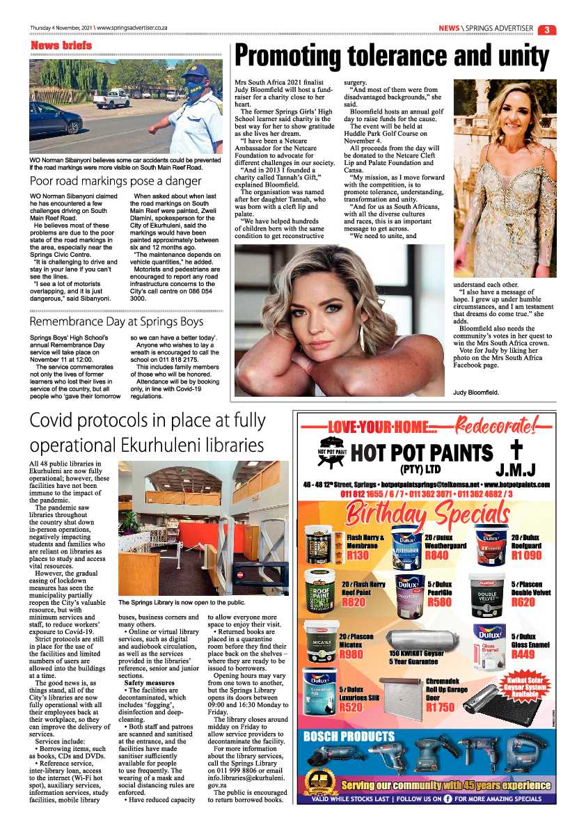 Springs Advertiser 04 November 2021 page 3