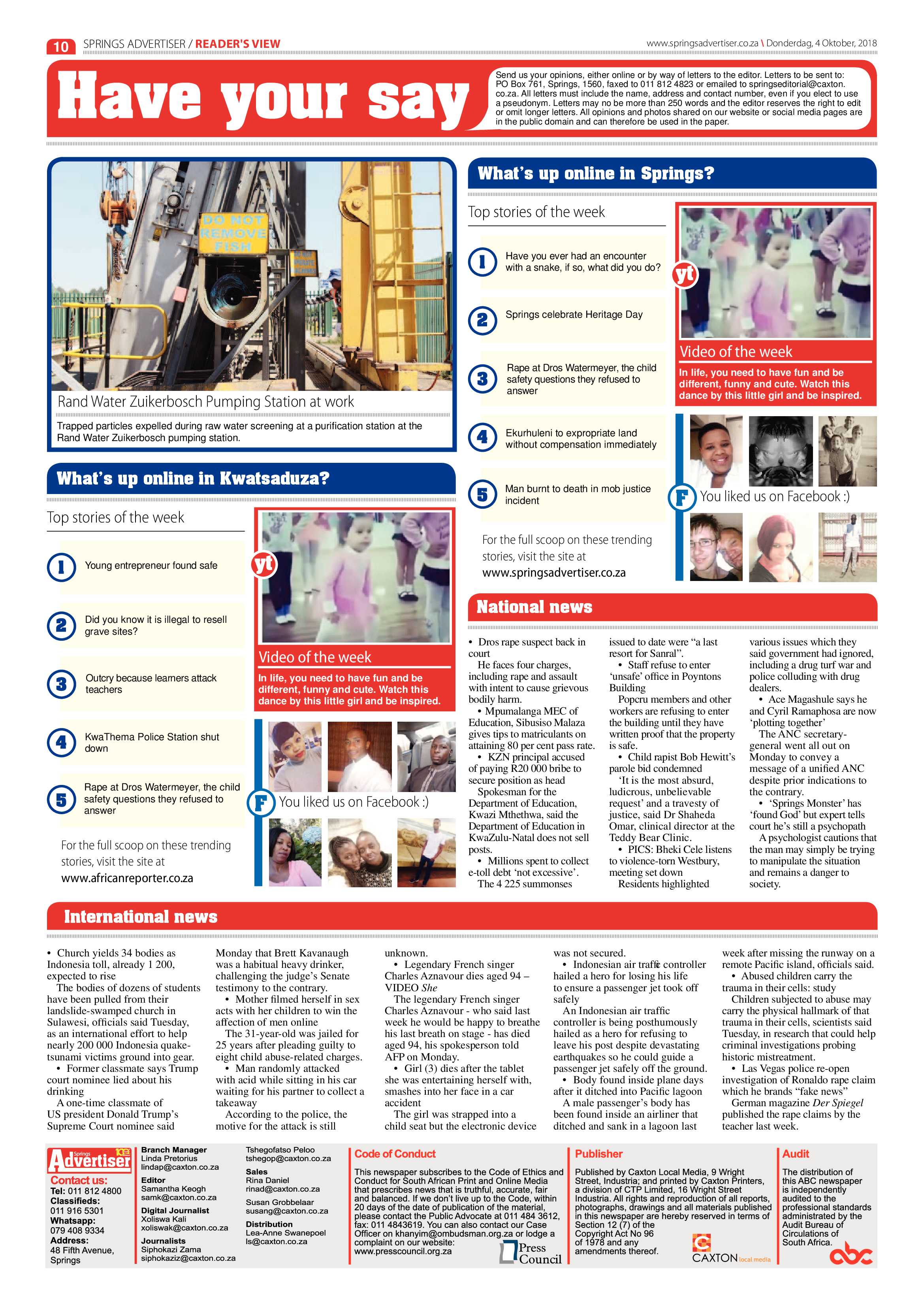 Springs Advertiser 04 October 2018 page 10