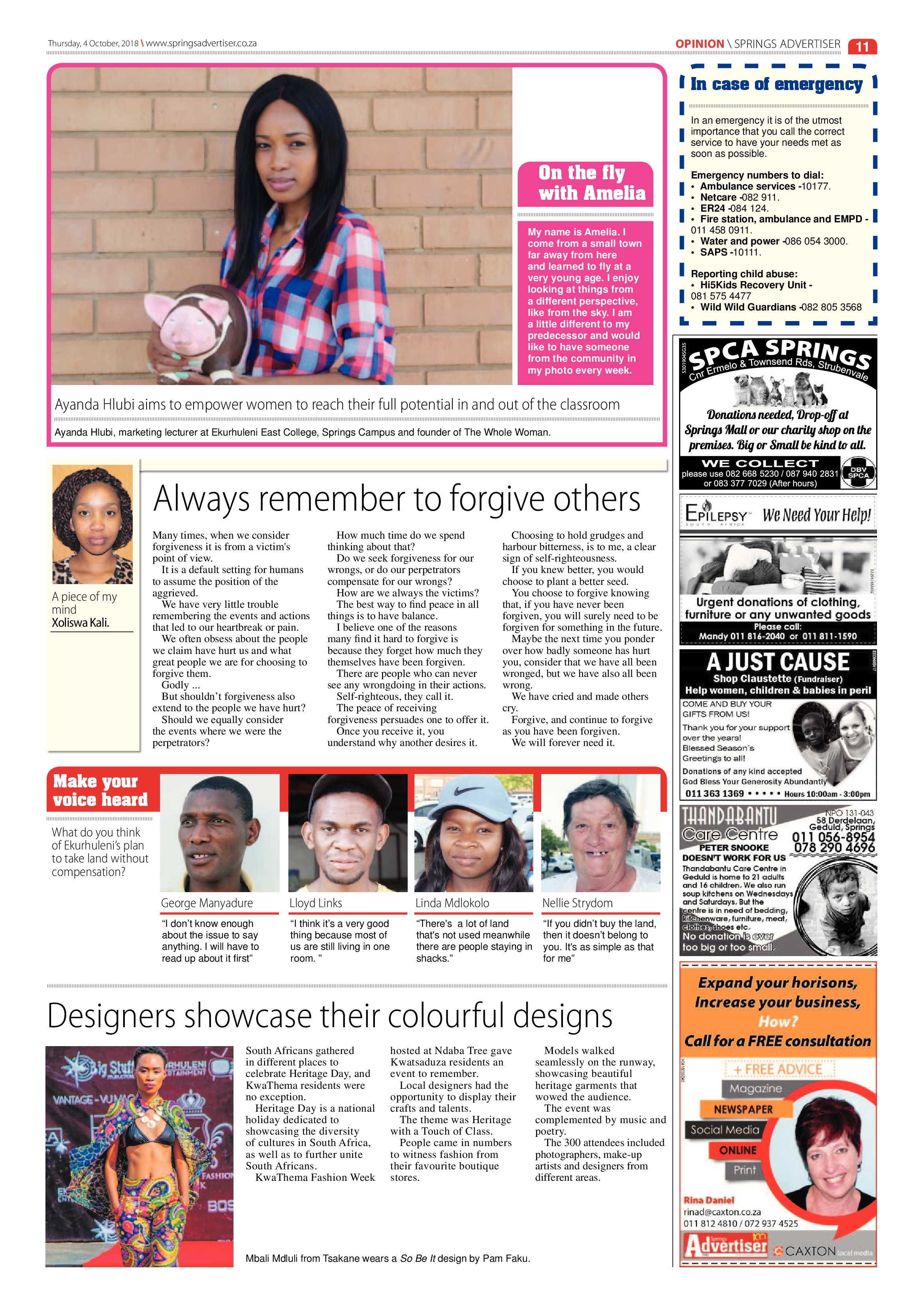 Springs Advertiser 04 October 2018 page 11