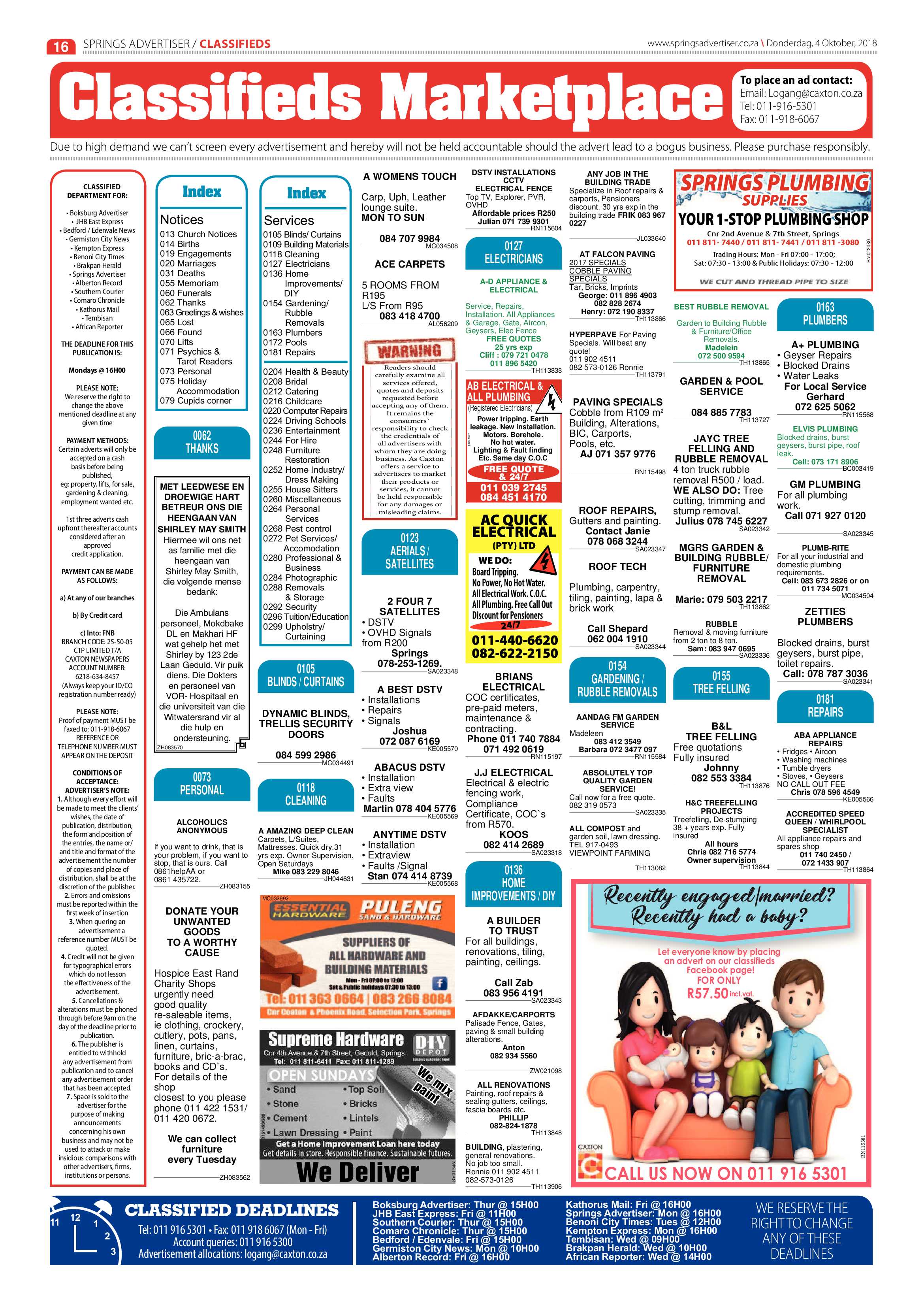 Springs Advertiser 04 October 2018 page 16