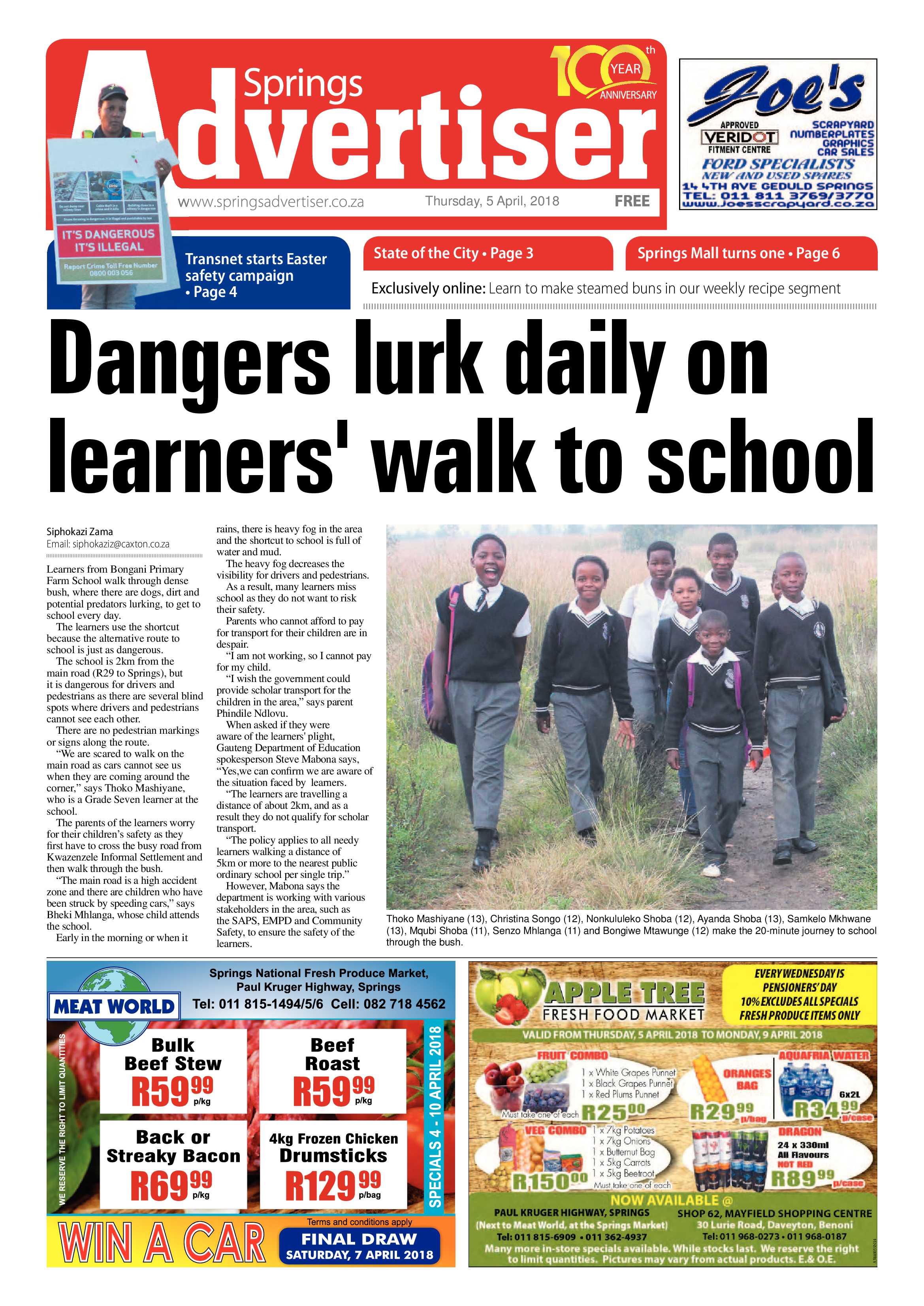 Springs Advertiser 05 April 2018 page 1
