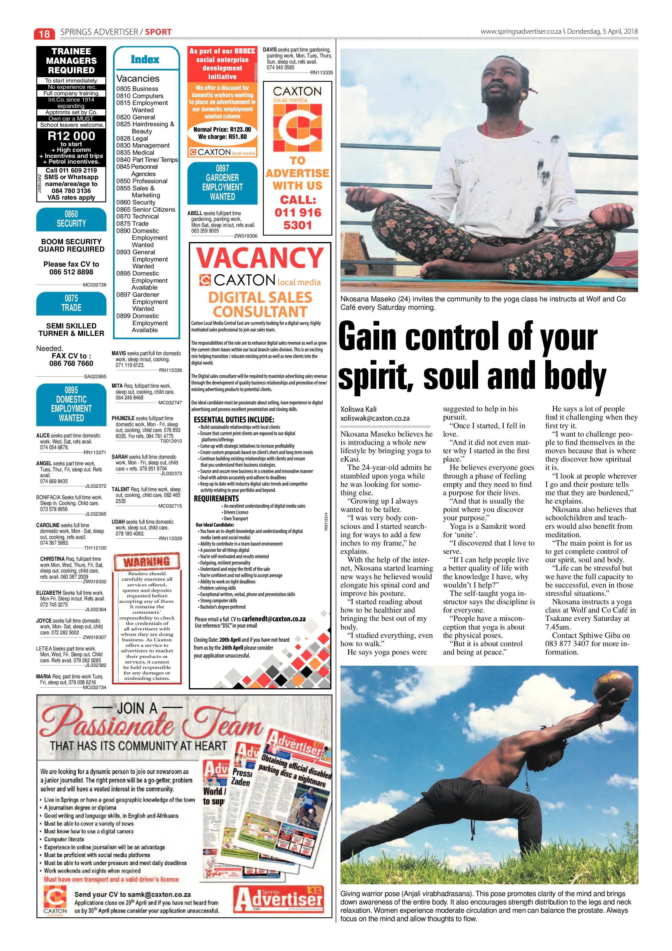 Springs Advertiser 05 April 2018 page 18