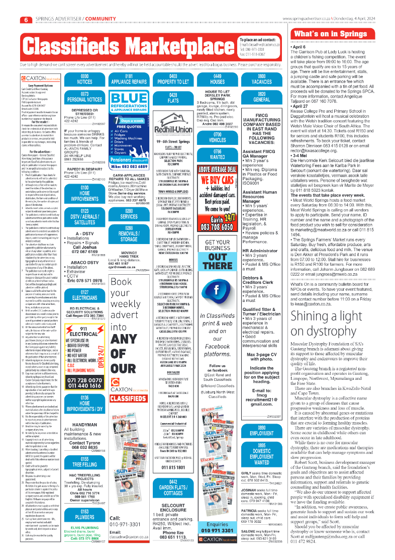 Springs Advertiser 05 April 2024 page 6
