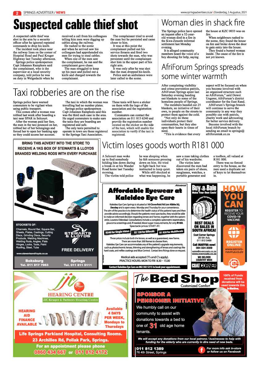 Springs Advertiser 05 August 2021 page 2